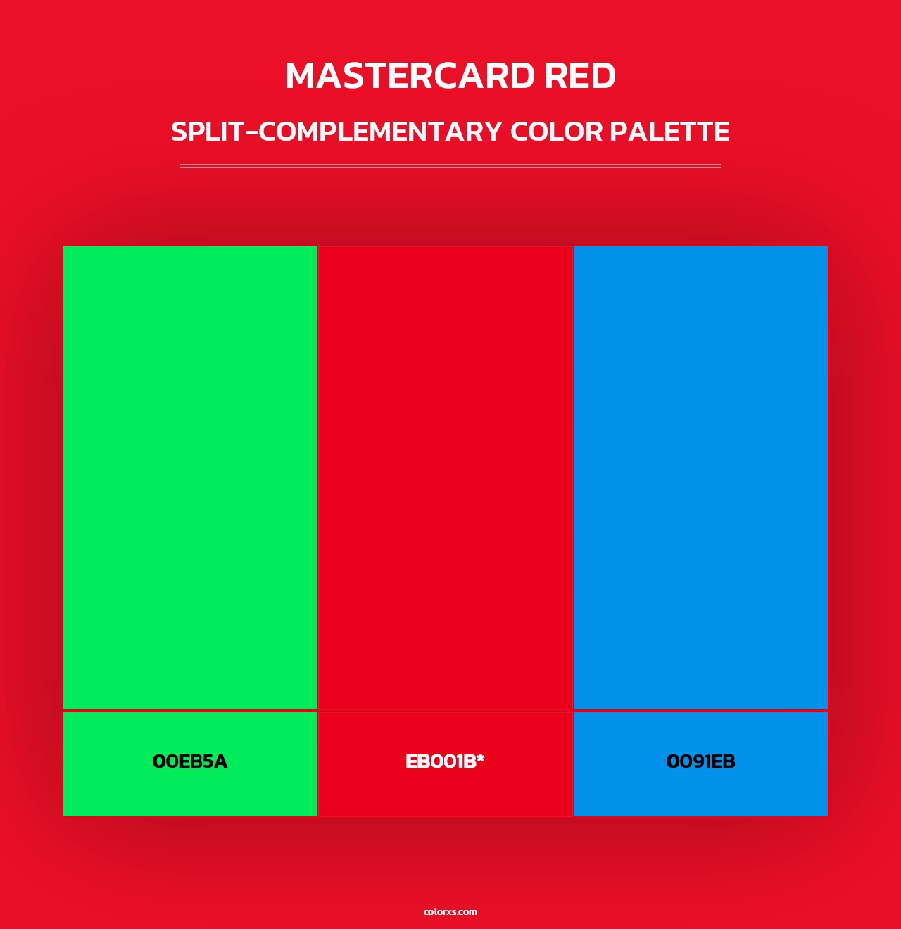 Mastercard Red - Split-Complementary Color Palette
