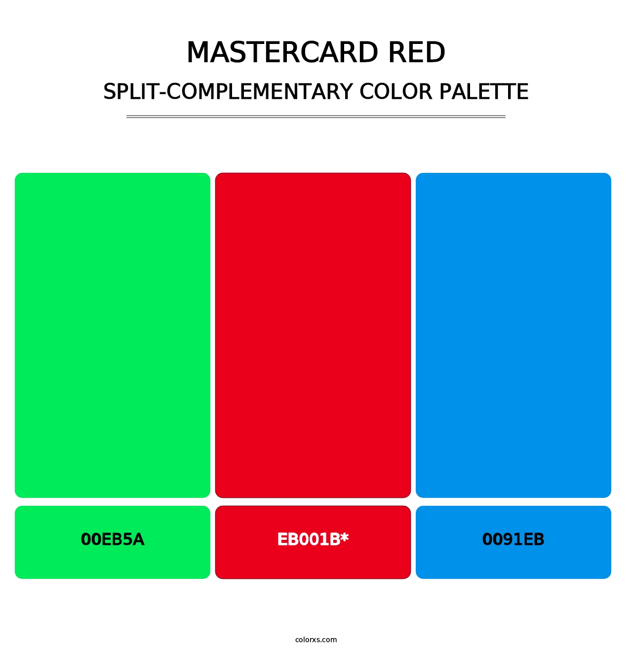 Mastercard Red - Split-Complementary Color Palette