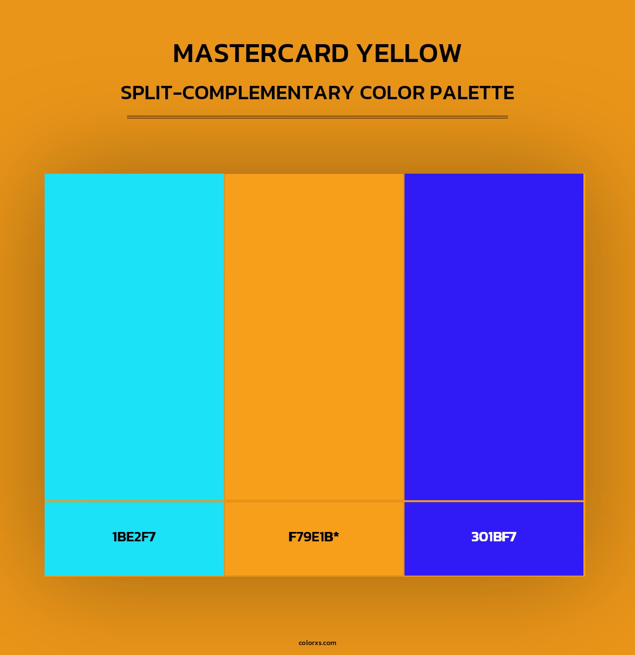 Mastercard Yellow - Split-Complementary Color Palette