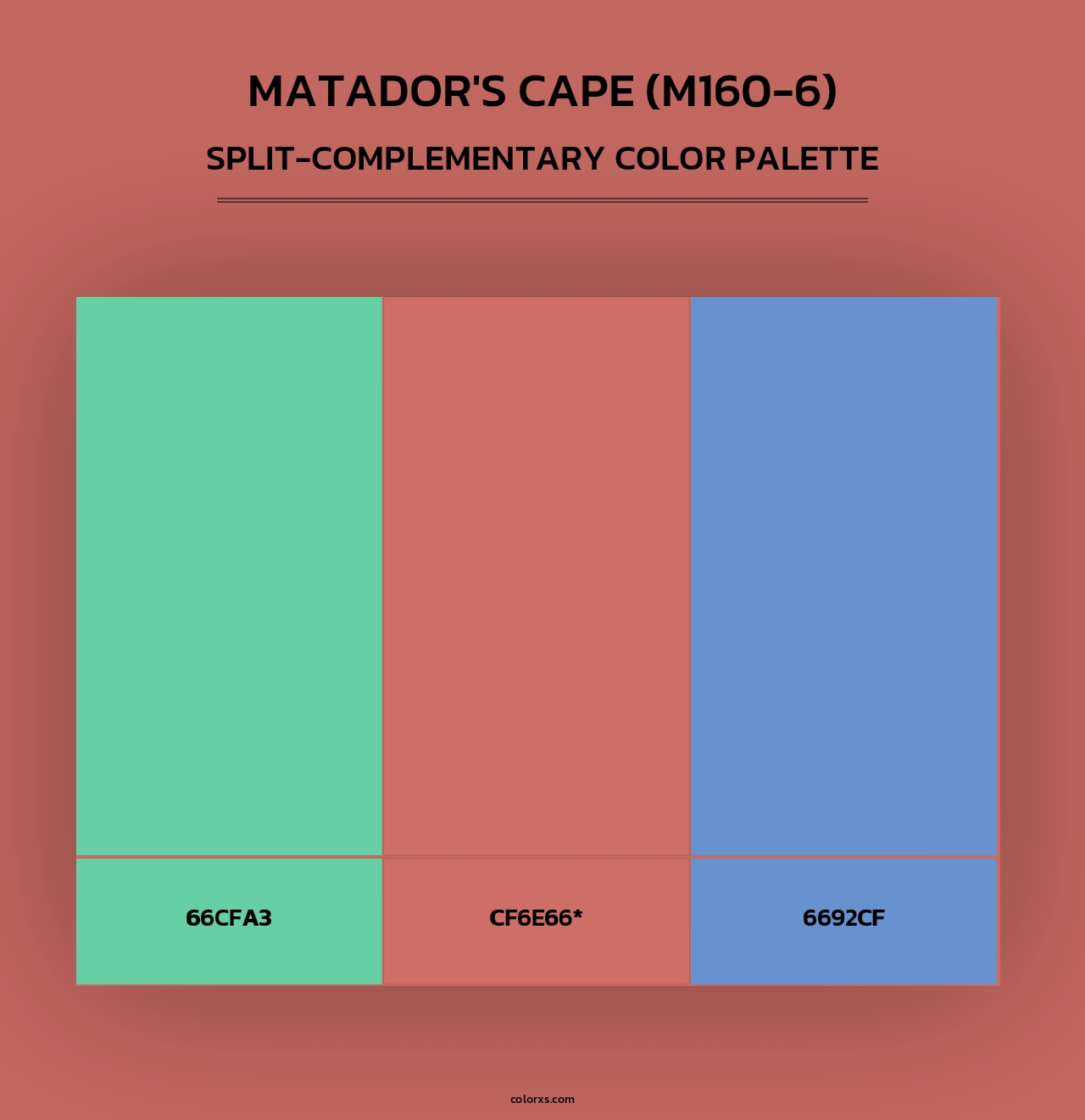 Matador'S Cape (M160-6) - Split-Complementary Color Palette