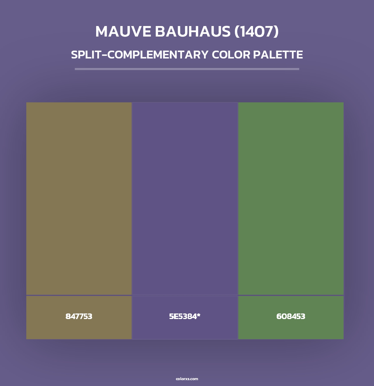 Mauve Bauhaus (1407) - Split-Complementary Color Palette