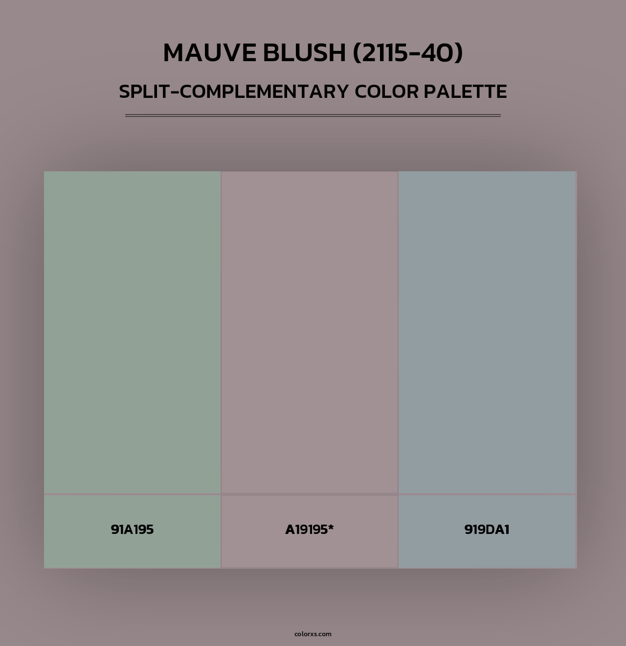 Mauve Blush (2115-40) - Split-Complementary Color Palette