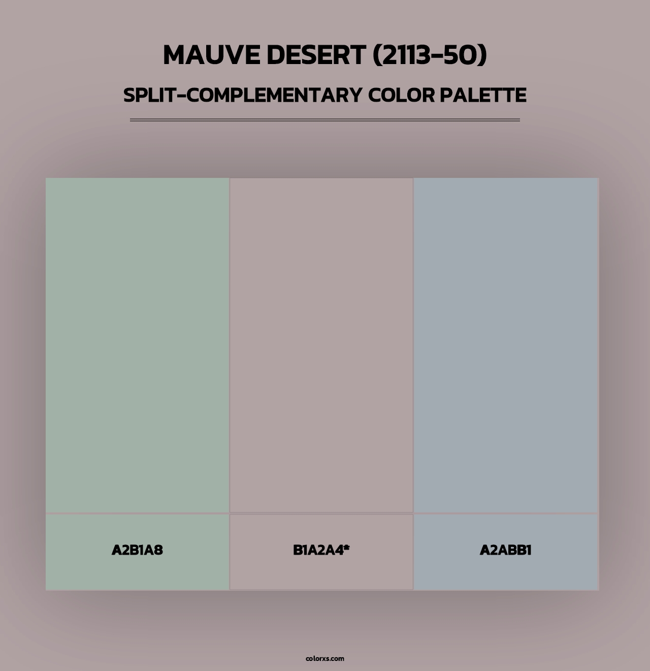 Mauve Desert (2113-50) - Split-Complementary Color Palette