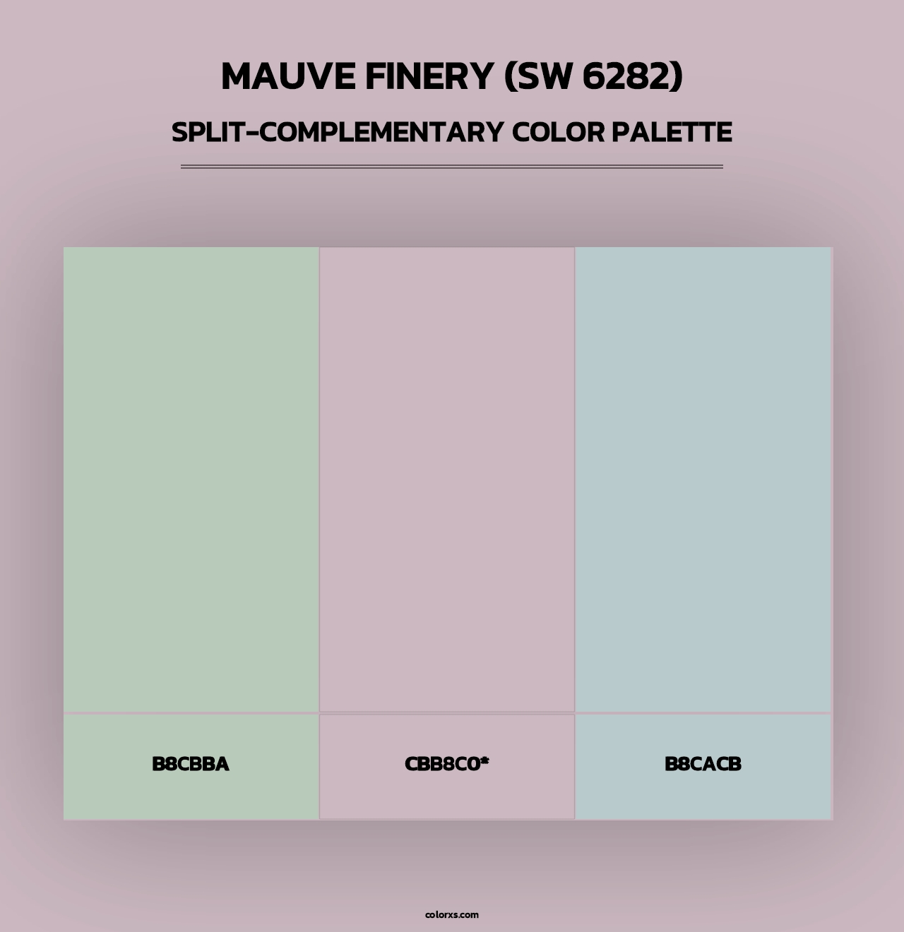 Mauve Finery (SW 6282) - Split-Complementary Color Palette
