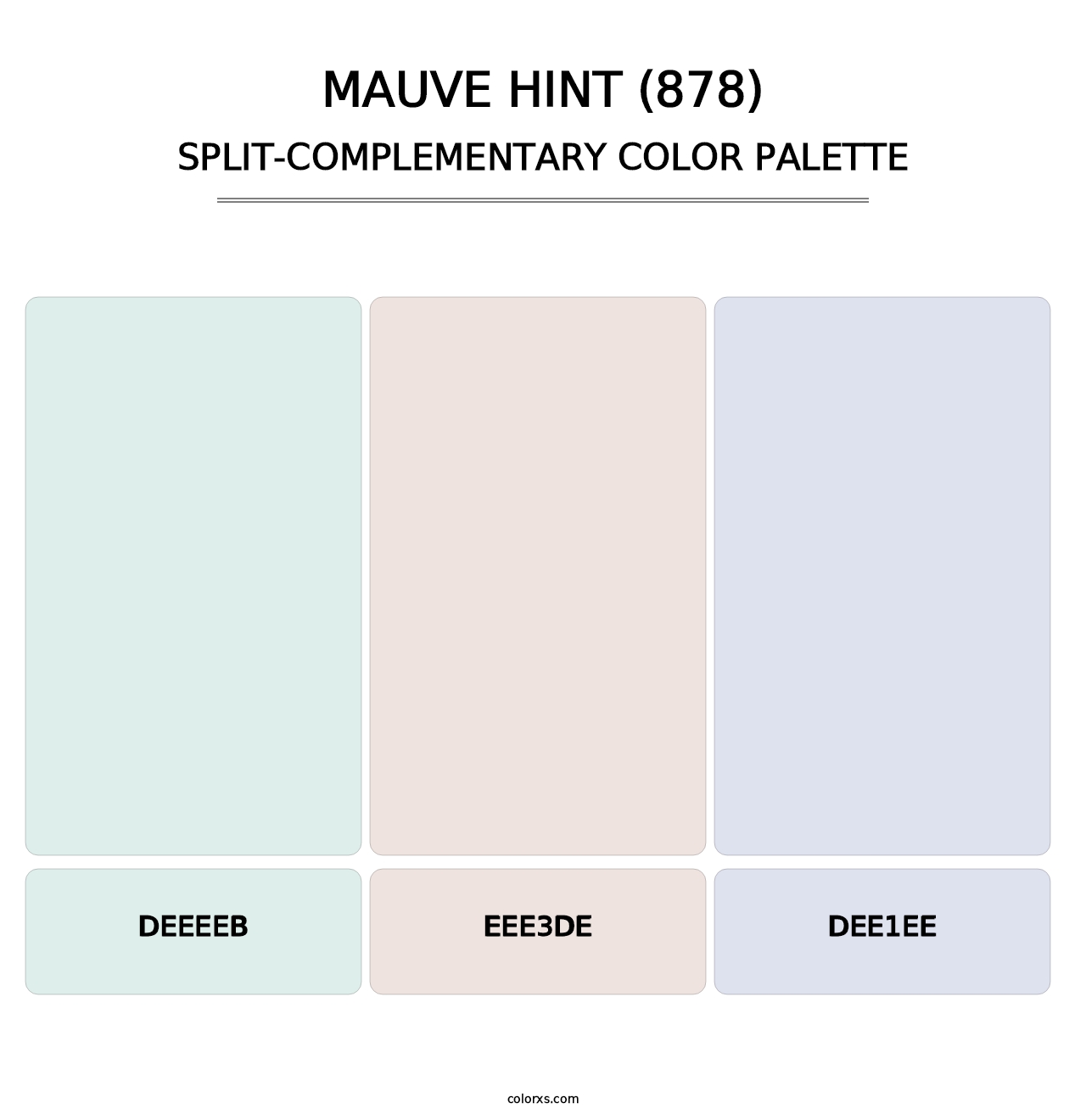 Mauve Hint (878) - Split-Complementary Color Palette