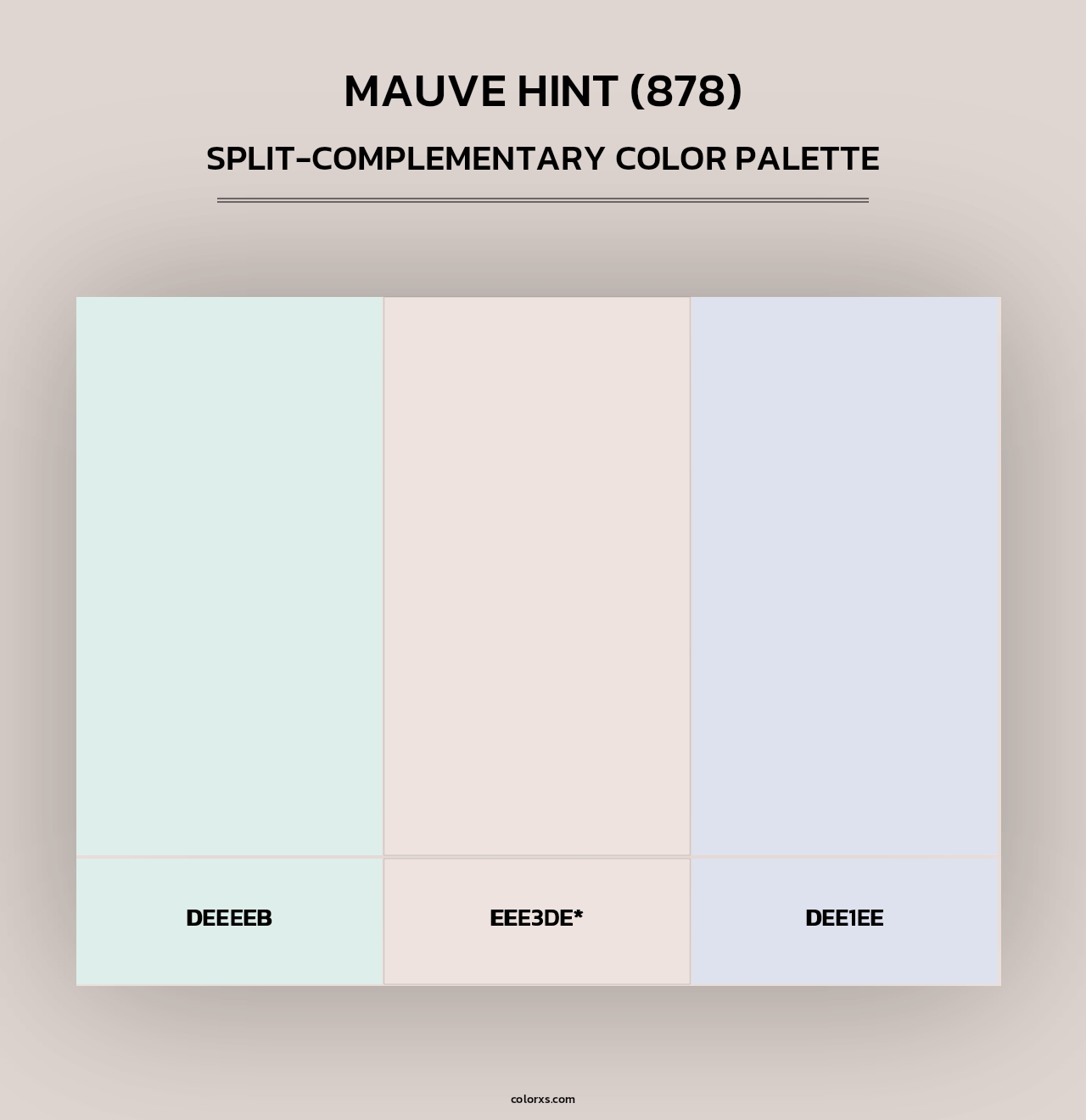 Mauve Hint (878) - Split-Complementary Color Palette