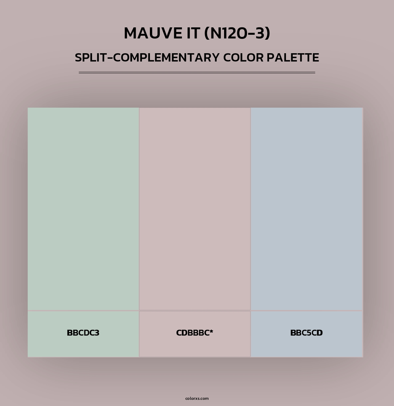 Mauve It (N120-3) - Split-Complementary Color Palette