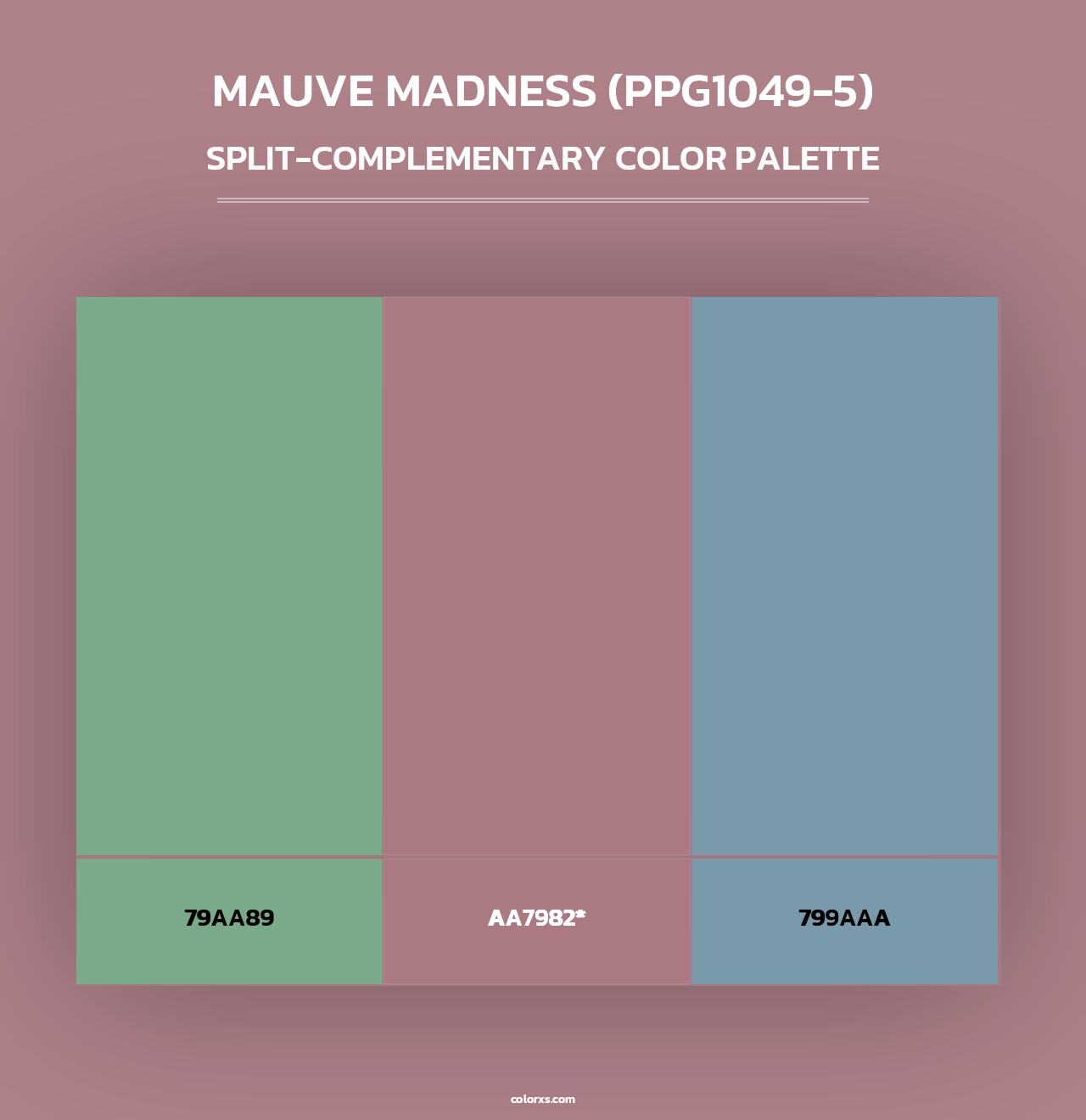 Mauve Madness (PPG1049-5) - Split-Complementary Color Palette