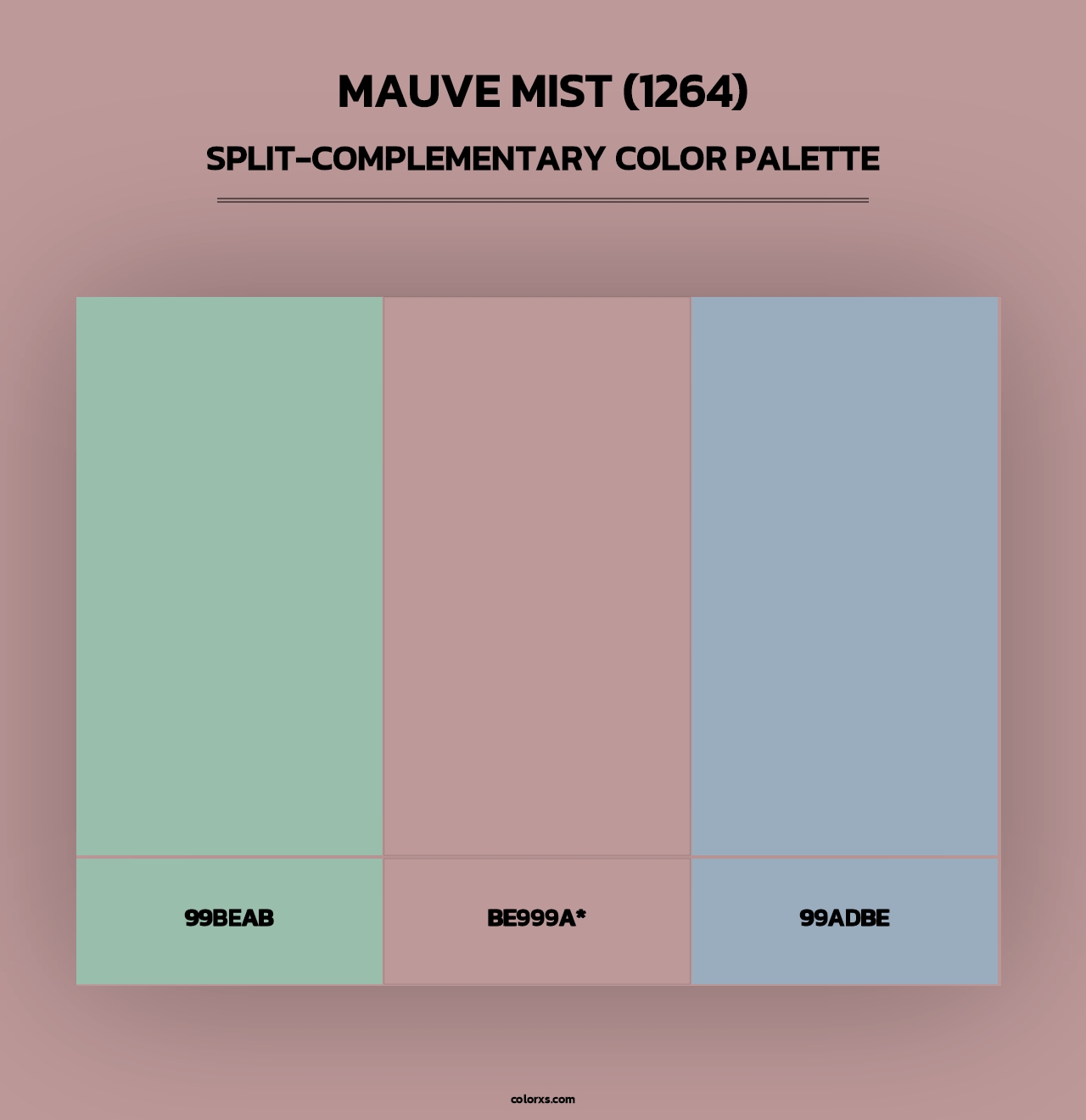 Mauve Mist (1264) - Split-Complementary Color Palette