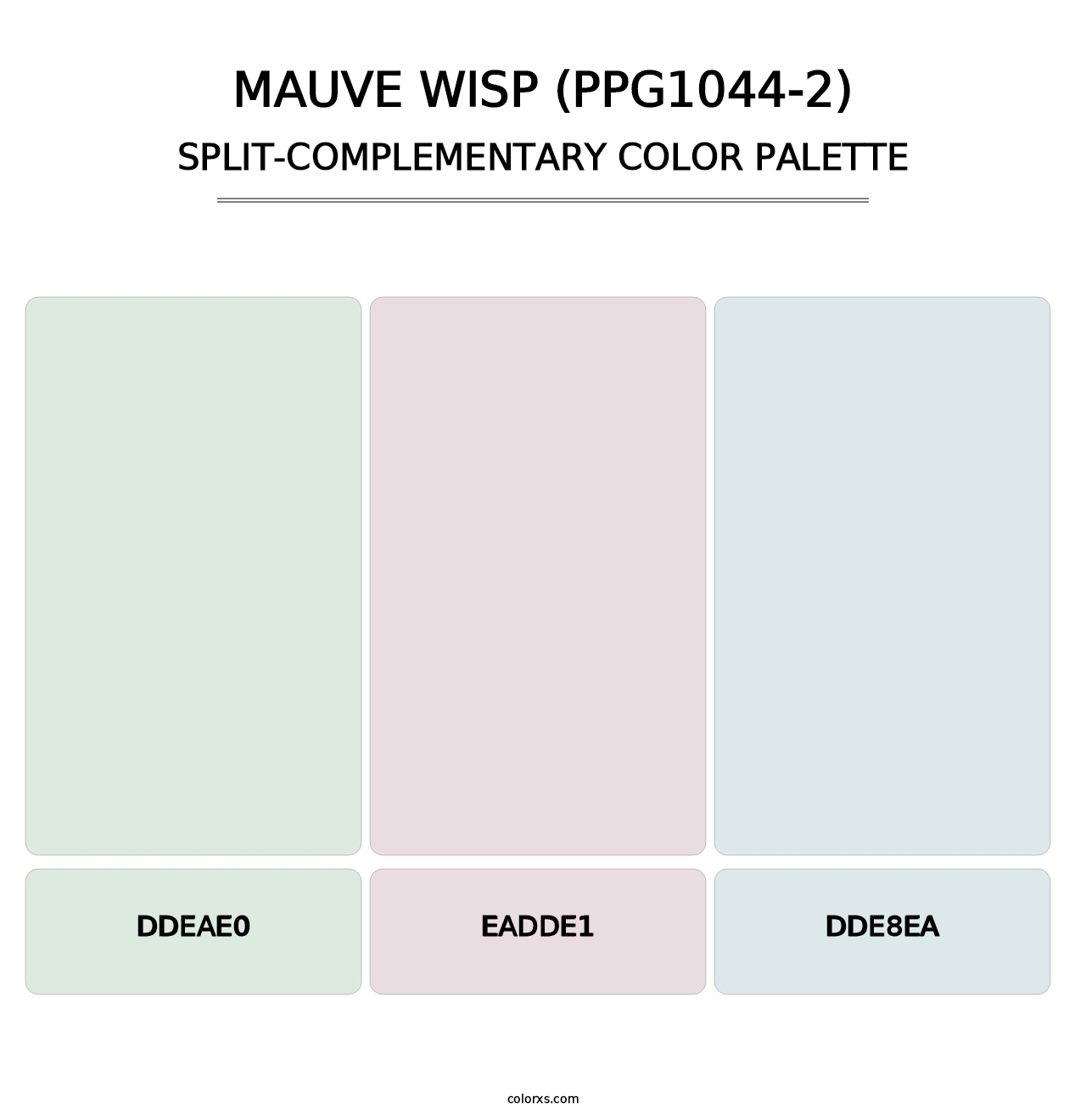 Mauve Wisp (PPG1044-2) - Split-Complementary Color Palette
