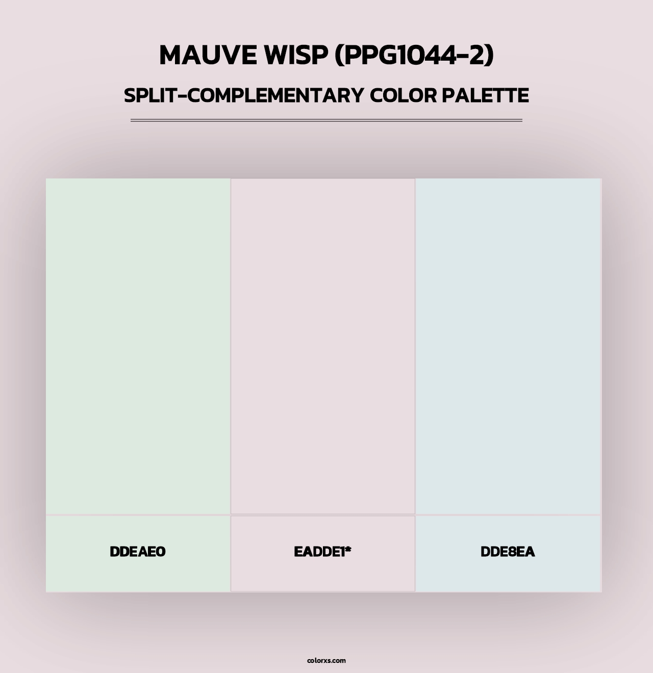 Mauve Wisp (PPG1044-2) - Split-Complementary Color Palette