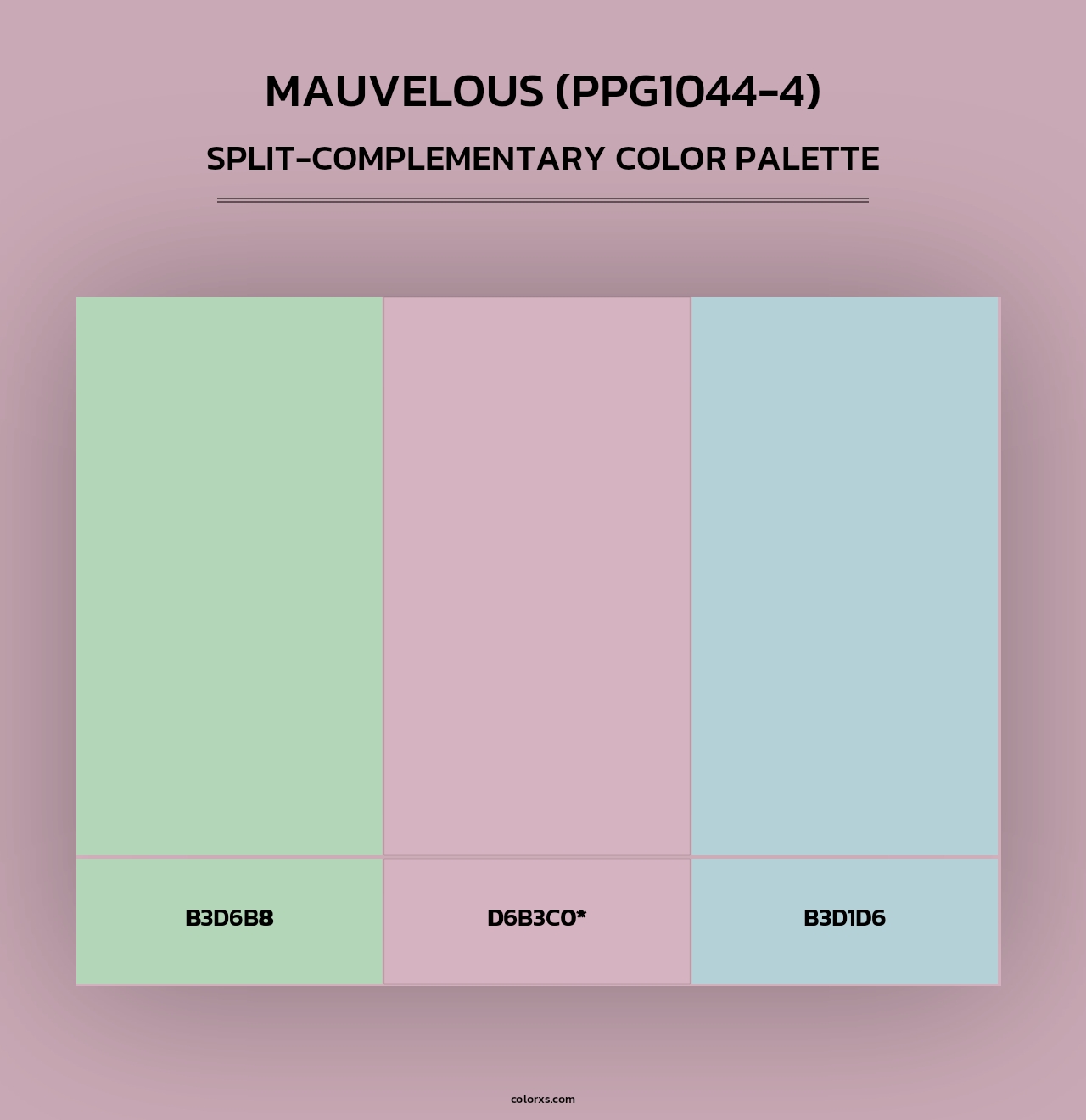 Mauvelous (PPG1044-4) - Split-Complementary Color Palette
