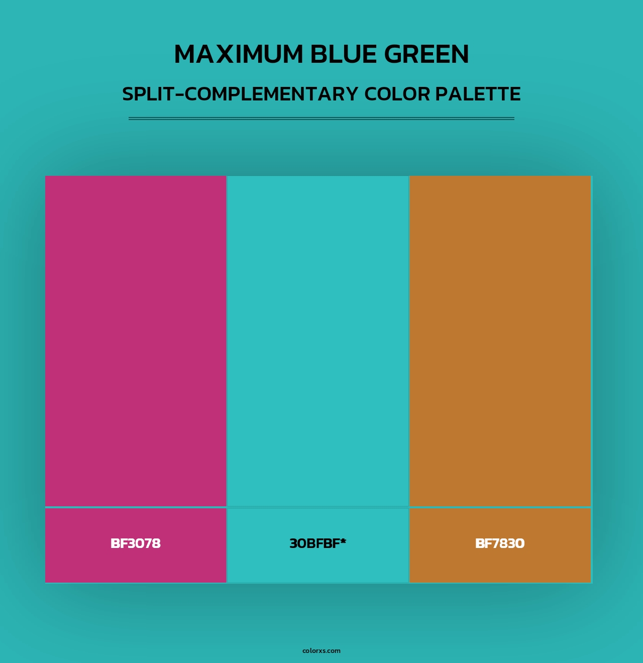Maximum Blue Green - Split-Complementary Color Palette