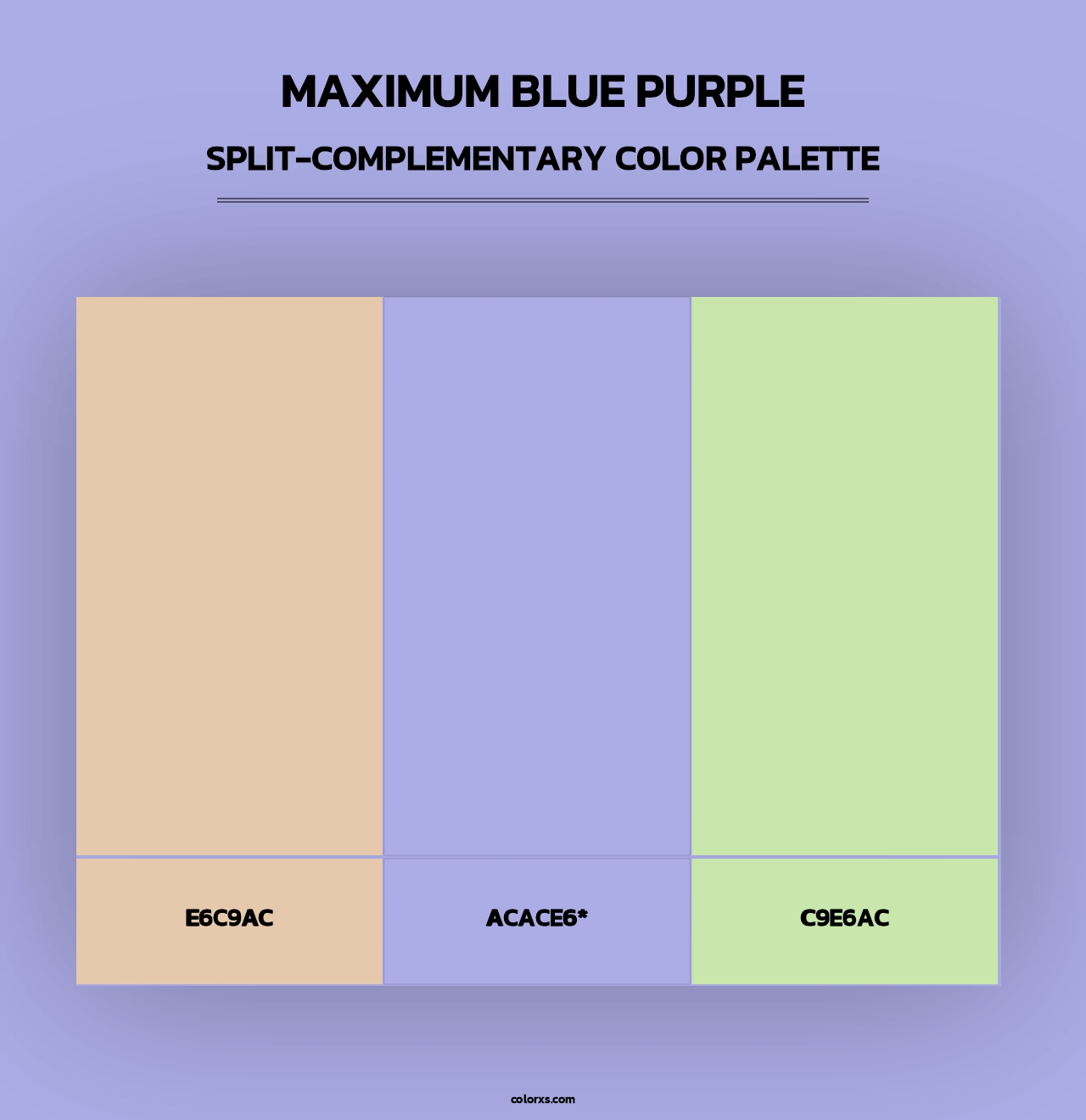 Maximum Blue Purple - Split-Complementary Color Palette