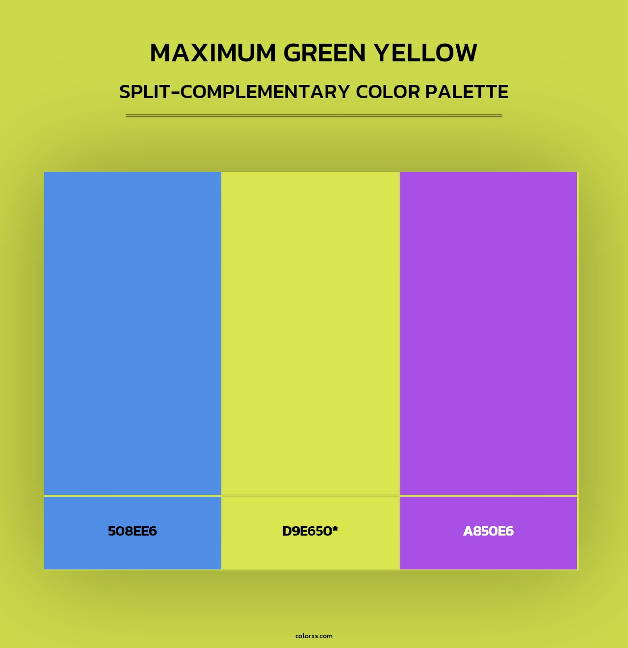 Maximum Green Yellow - Split-Complementary Color Palette