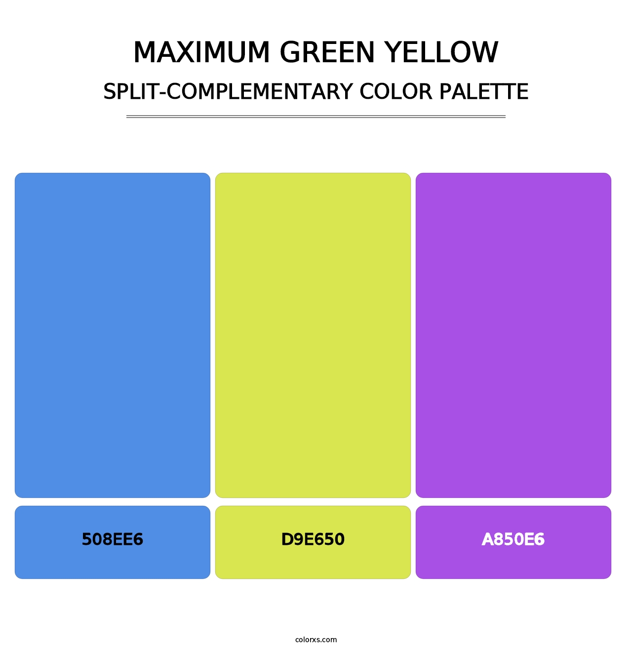 Maximum Green Yellow - Split-Complementary Color Palette