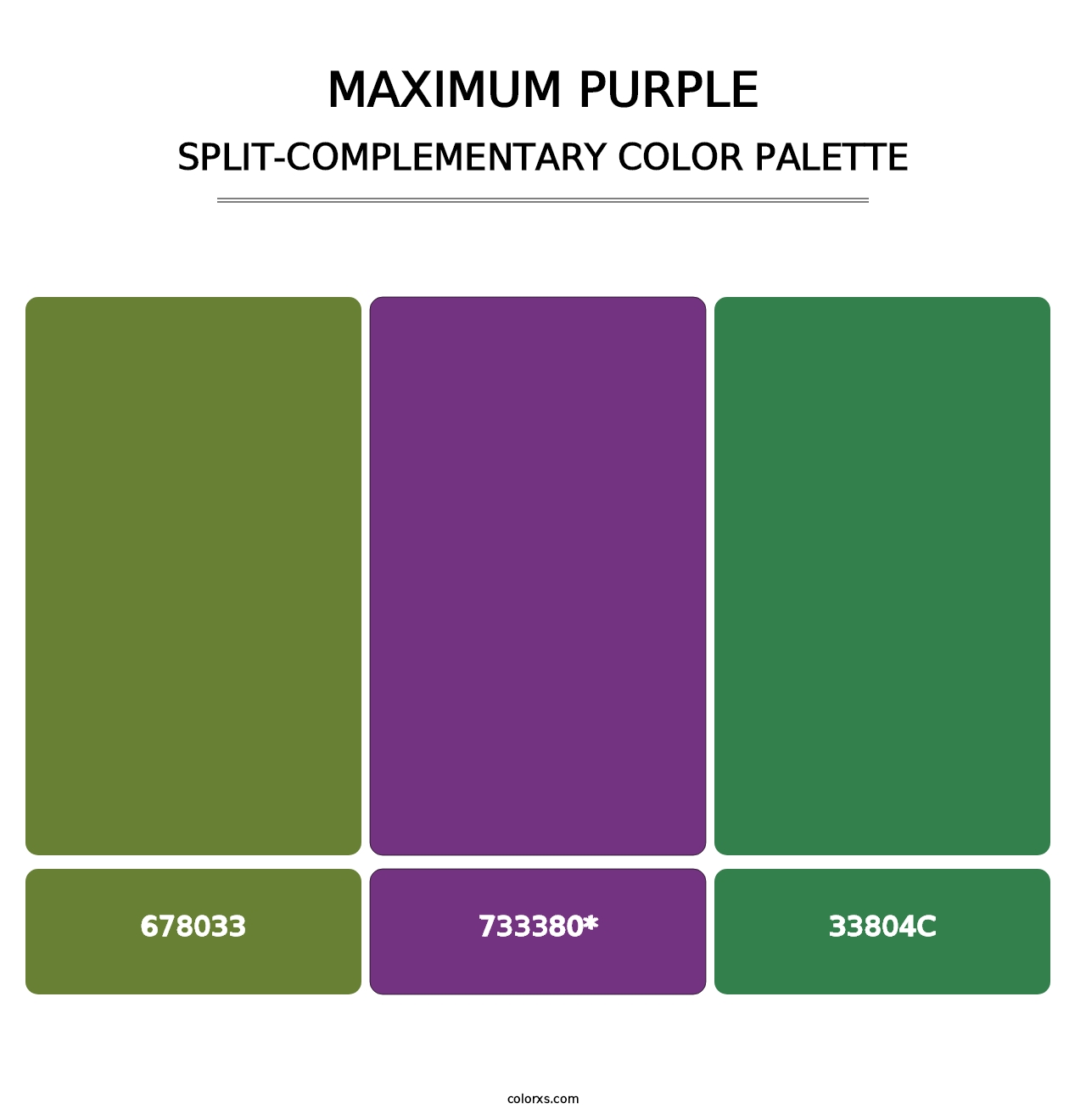 Maximum Purple - Split-Complementary Color Palette