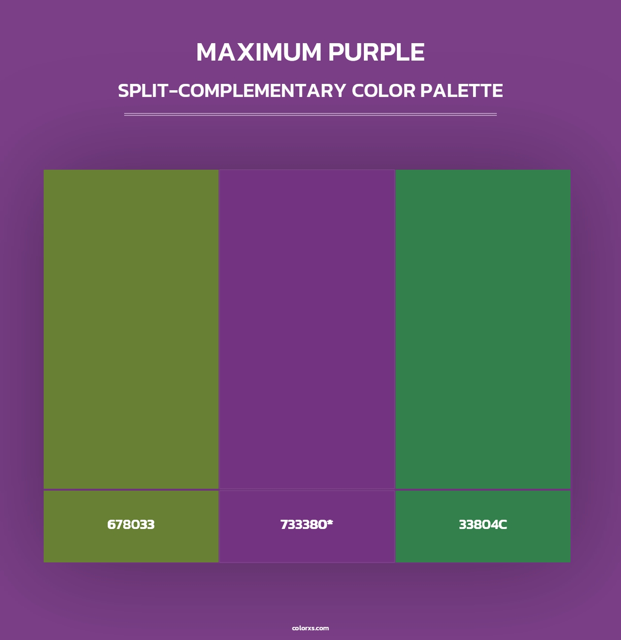Maximum Purple - Split-Complementary Color Palette