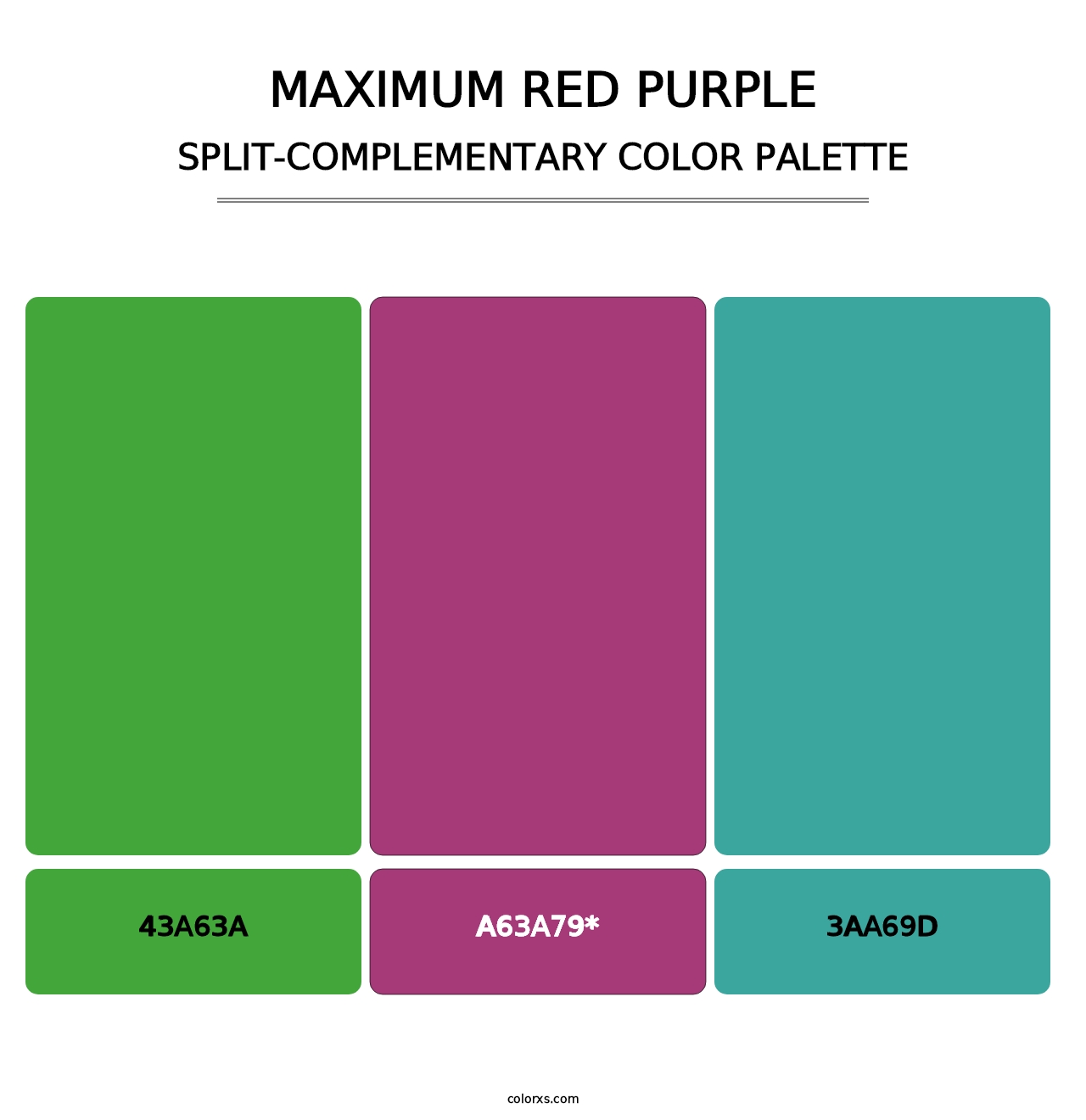 Maximum Red Purple - Split-Complementary Color Palette