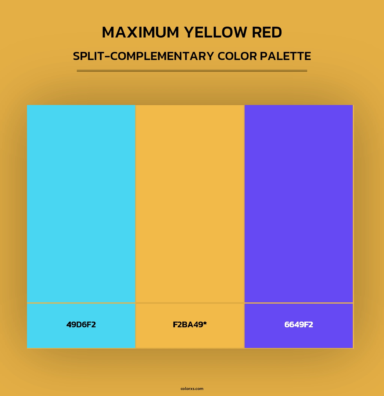 Maximum Yellow Red - Split-Complementary Color Palette