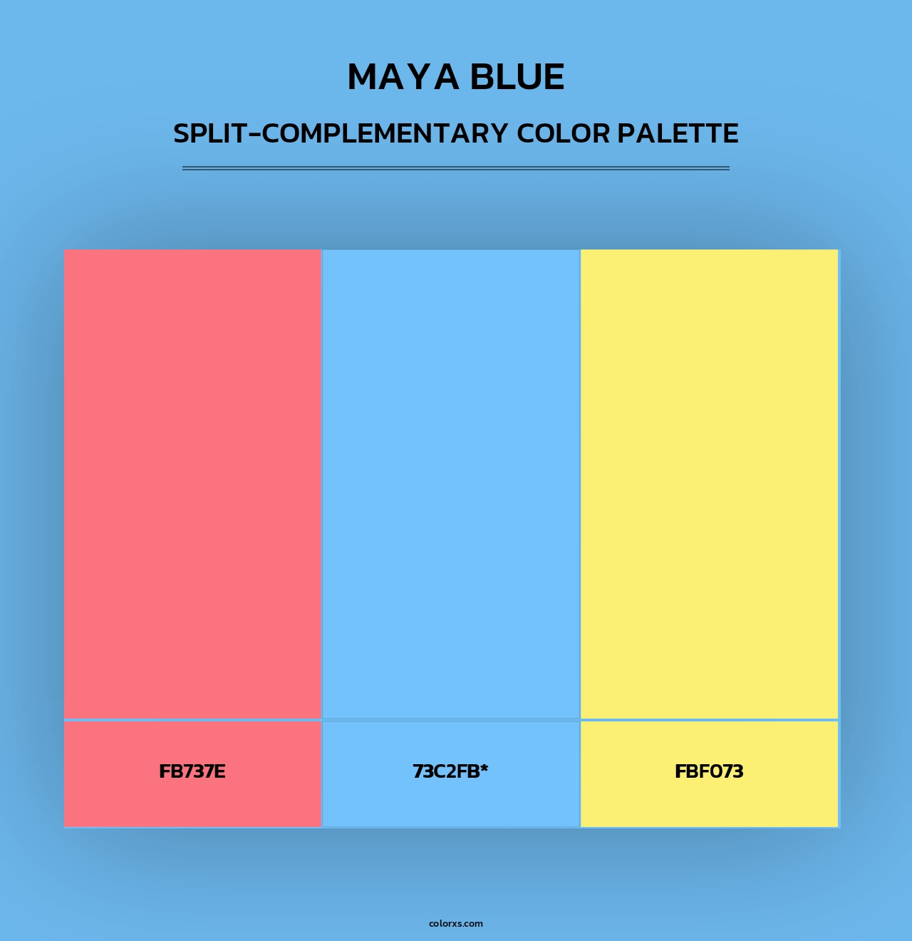 Maya Blue - Split-Complementary Color Palette
