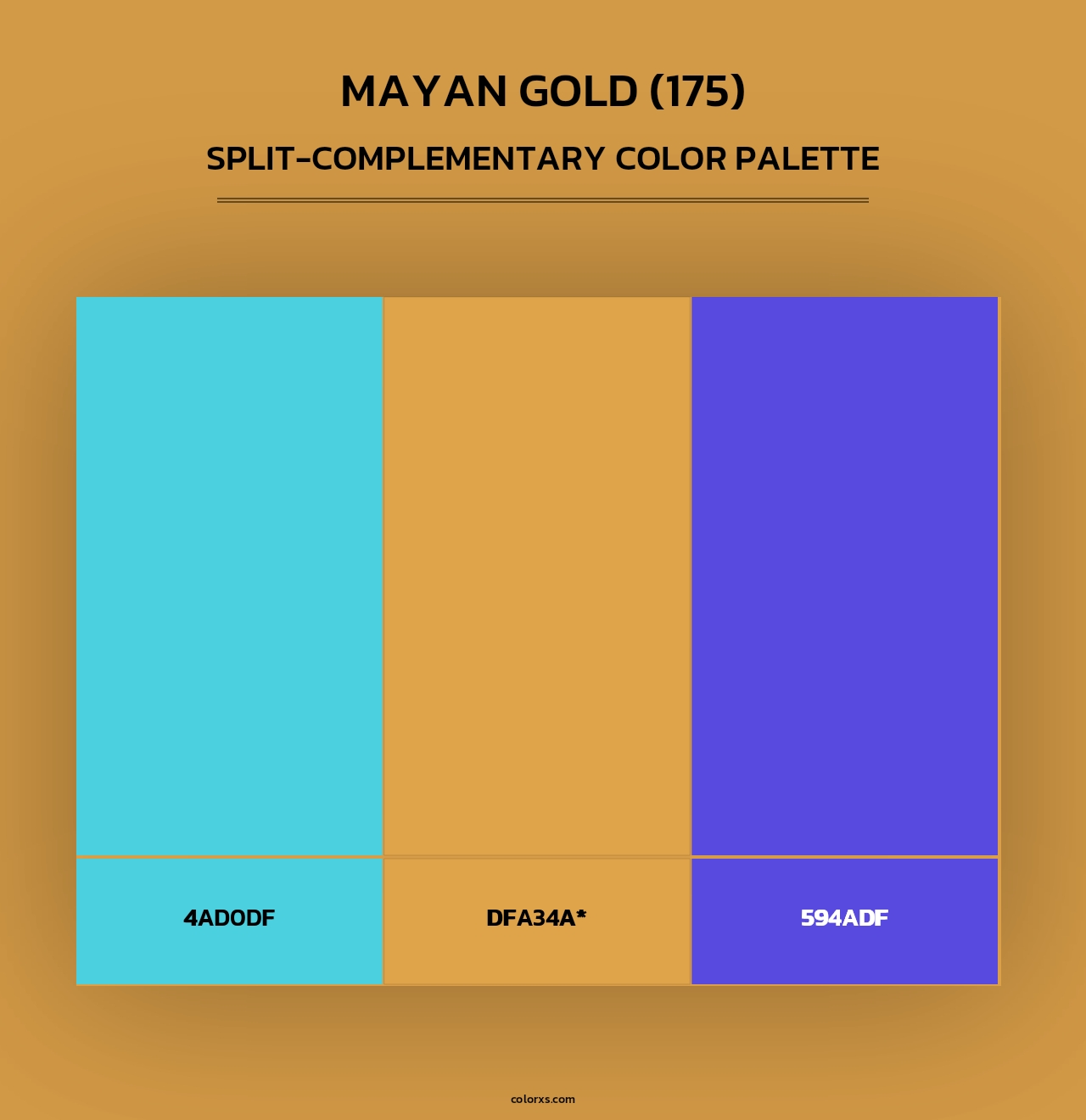 Mayan Gold (175) - Split-Complementary Color Palette