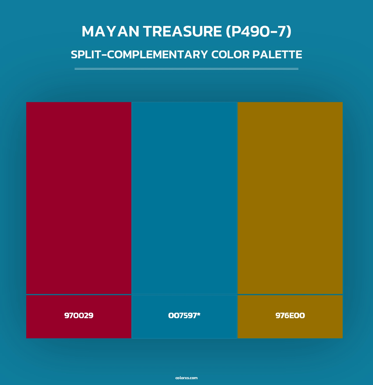 Mayan Treasure (P490-7) - Split-Complementary Color Palette