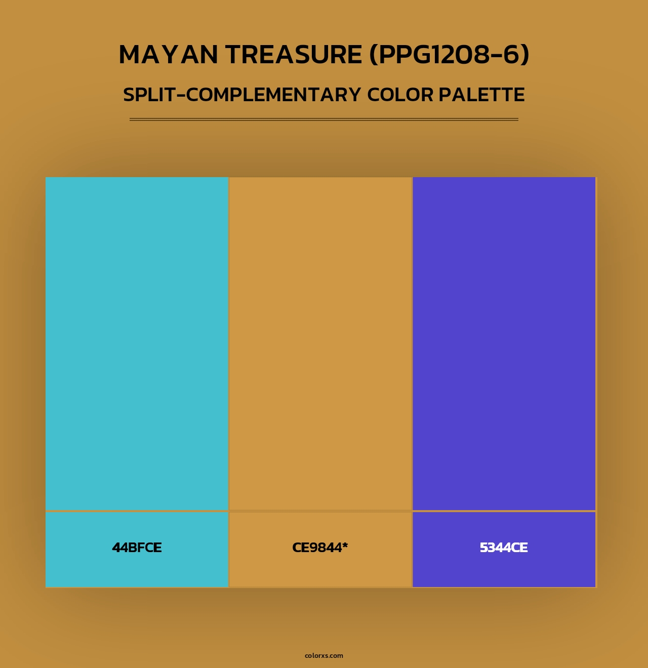 Mayan Treasure (PPG1208-6) - Split-Complementary Color Palette