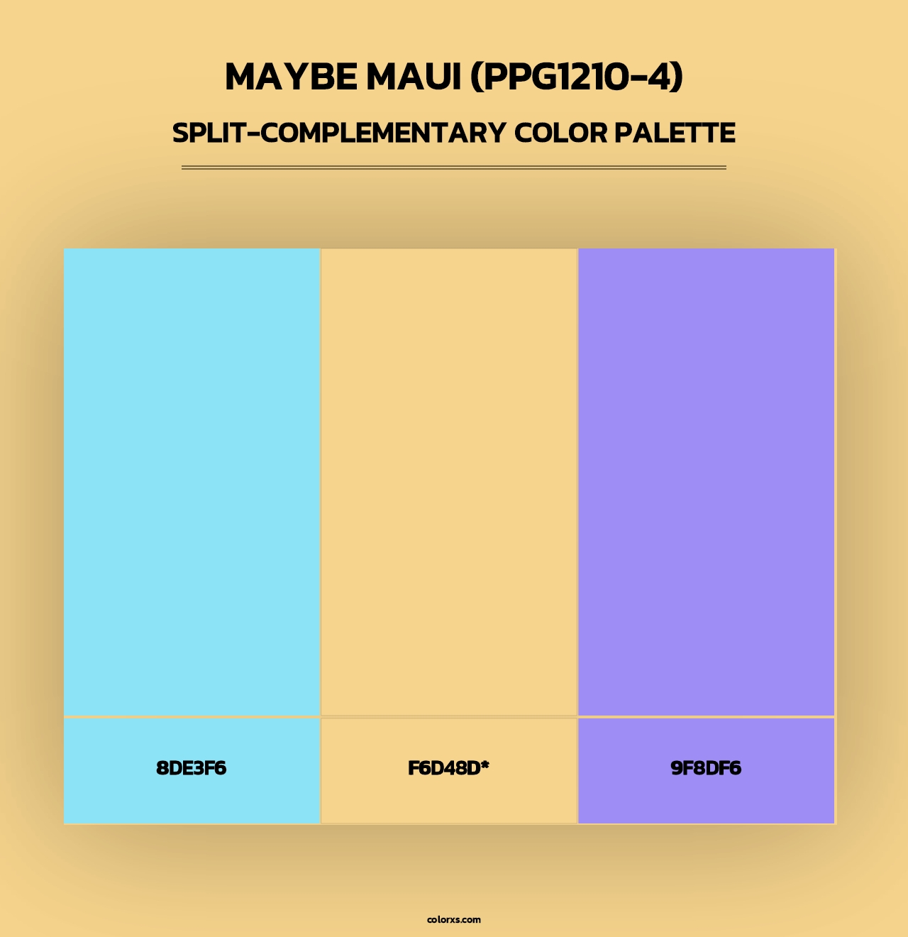 Maybe Maui (PPG1210-4) - Split-Complementary Color Palette