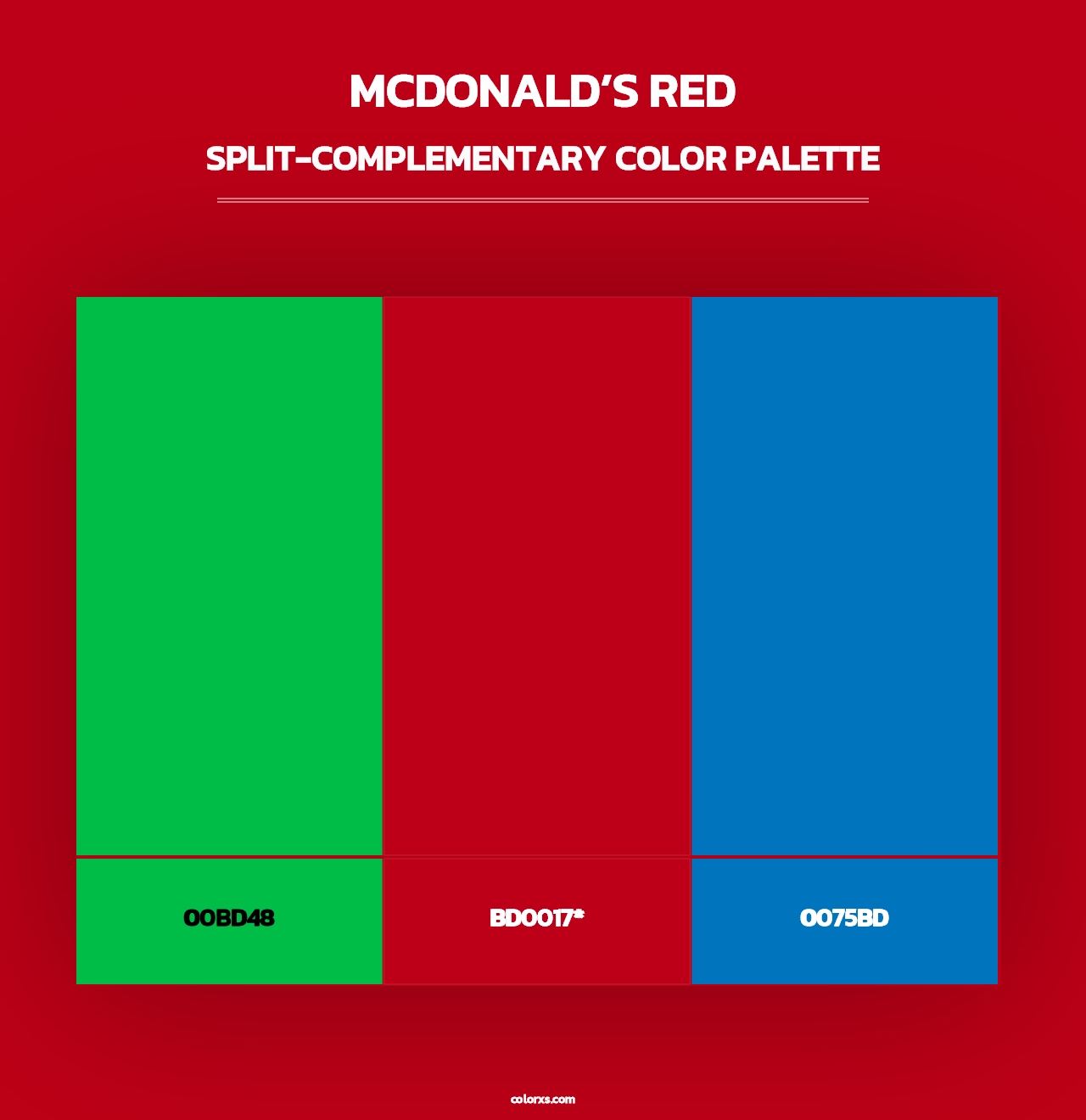 McDonald’s Red - Split-Complementary Color Palette
