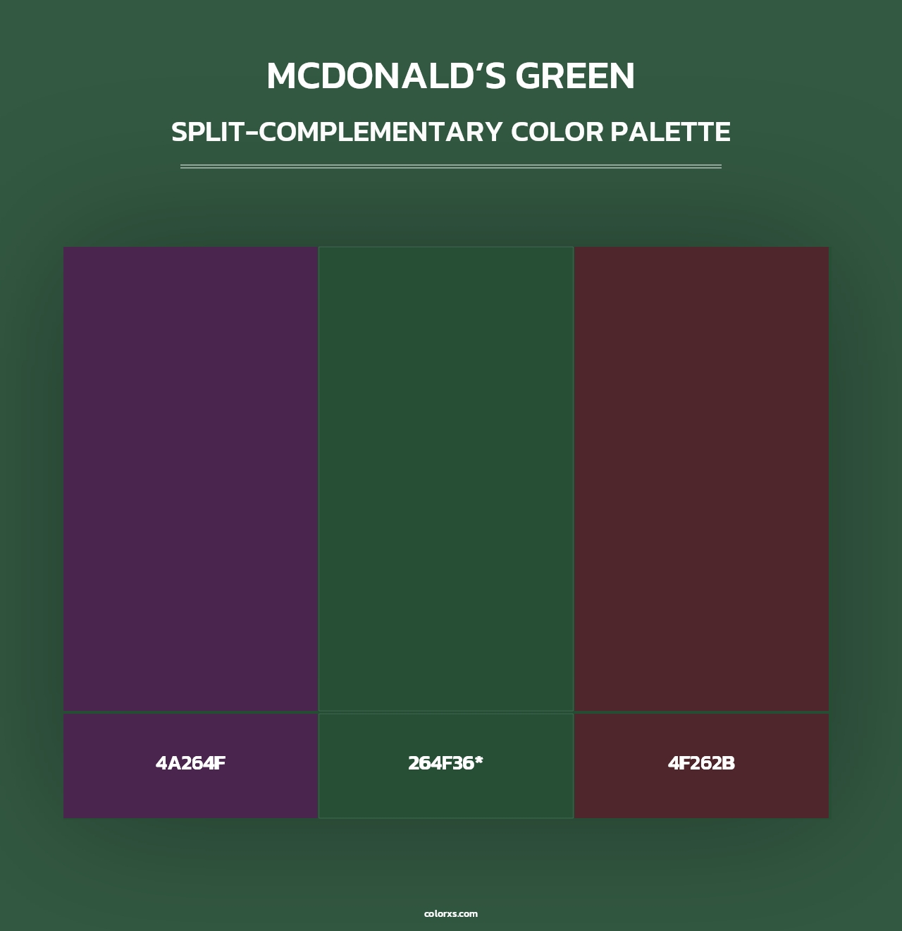 McDonald’s Green - Split-Complementary Color Palette