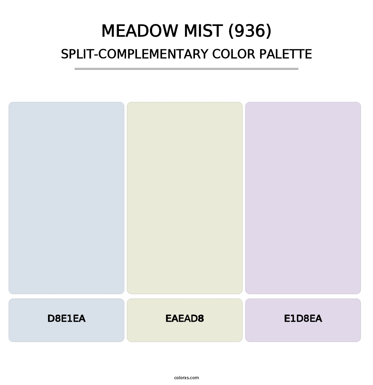 Meadow Mist (936) - Split-Complementary Color Palette