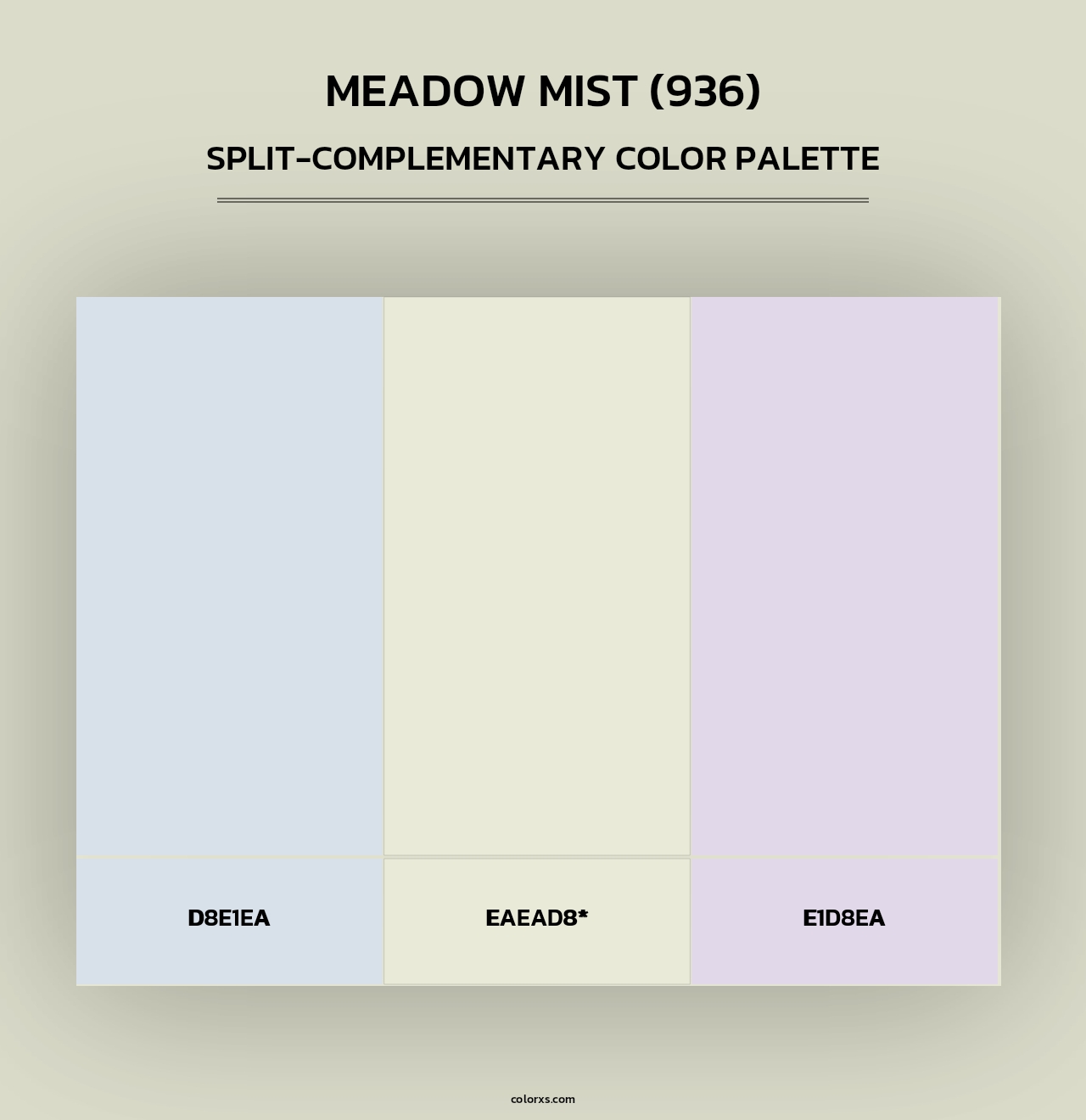 Meadow Mist (936) - Split-Complementary Color Palette