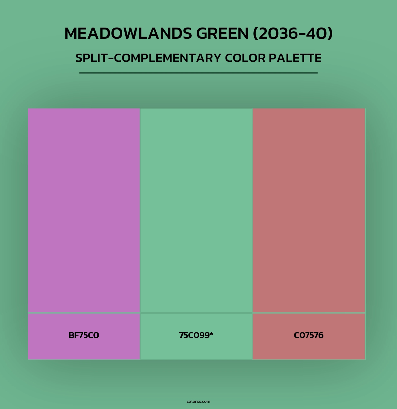 Meadowlands Green (2036-40) - Split-Complementary Color Palette