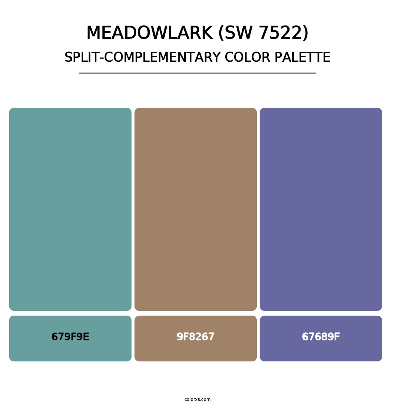 Meadowlark (SW 7522) - Split-Complementary Color Palette