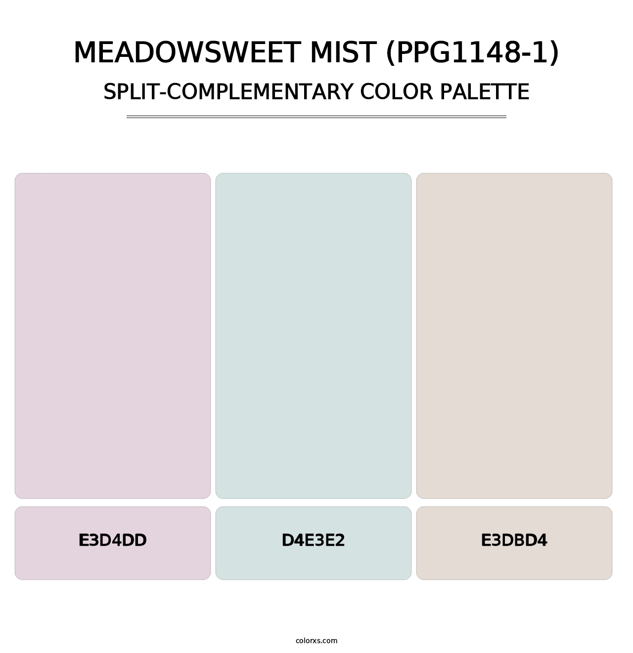 Meadowsweet Mist (PPG1148-1) - Split-Complementary Color Palette