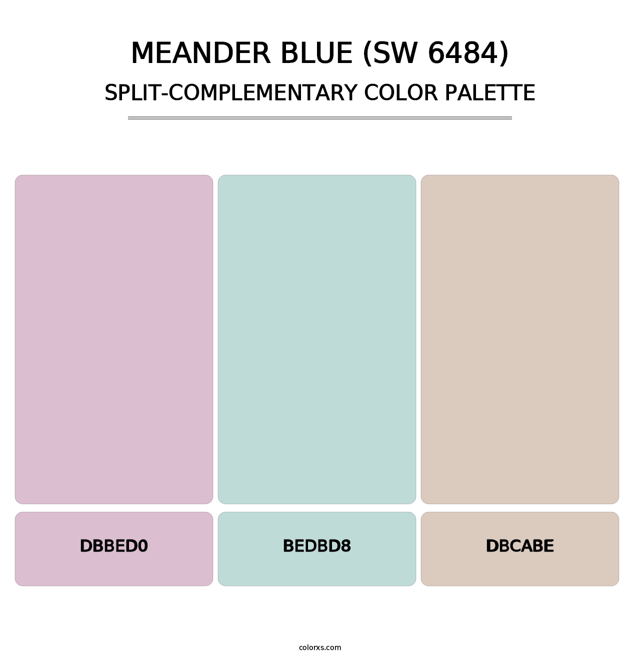 Meander Blue (SW 6484) - Split-Complementary Color Palette