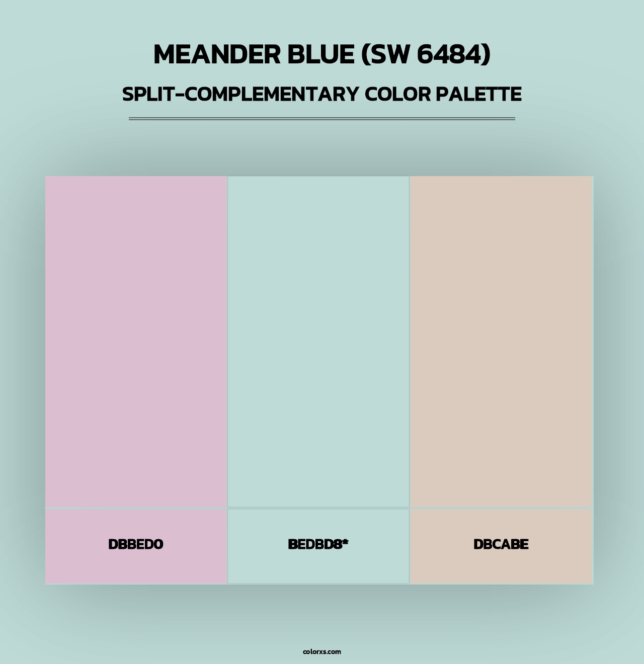 Meander Blue (SW 6484) - Split-Complementary Color Palette