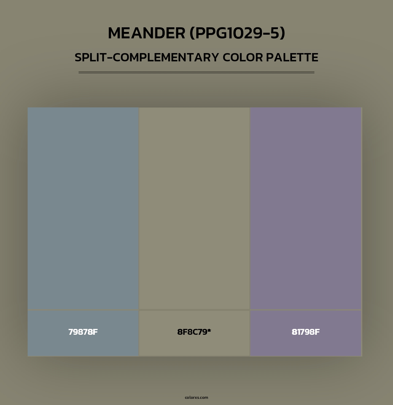 Meander (PPG1029-5) - Split-Complementary Color Palette