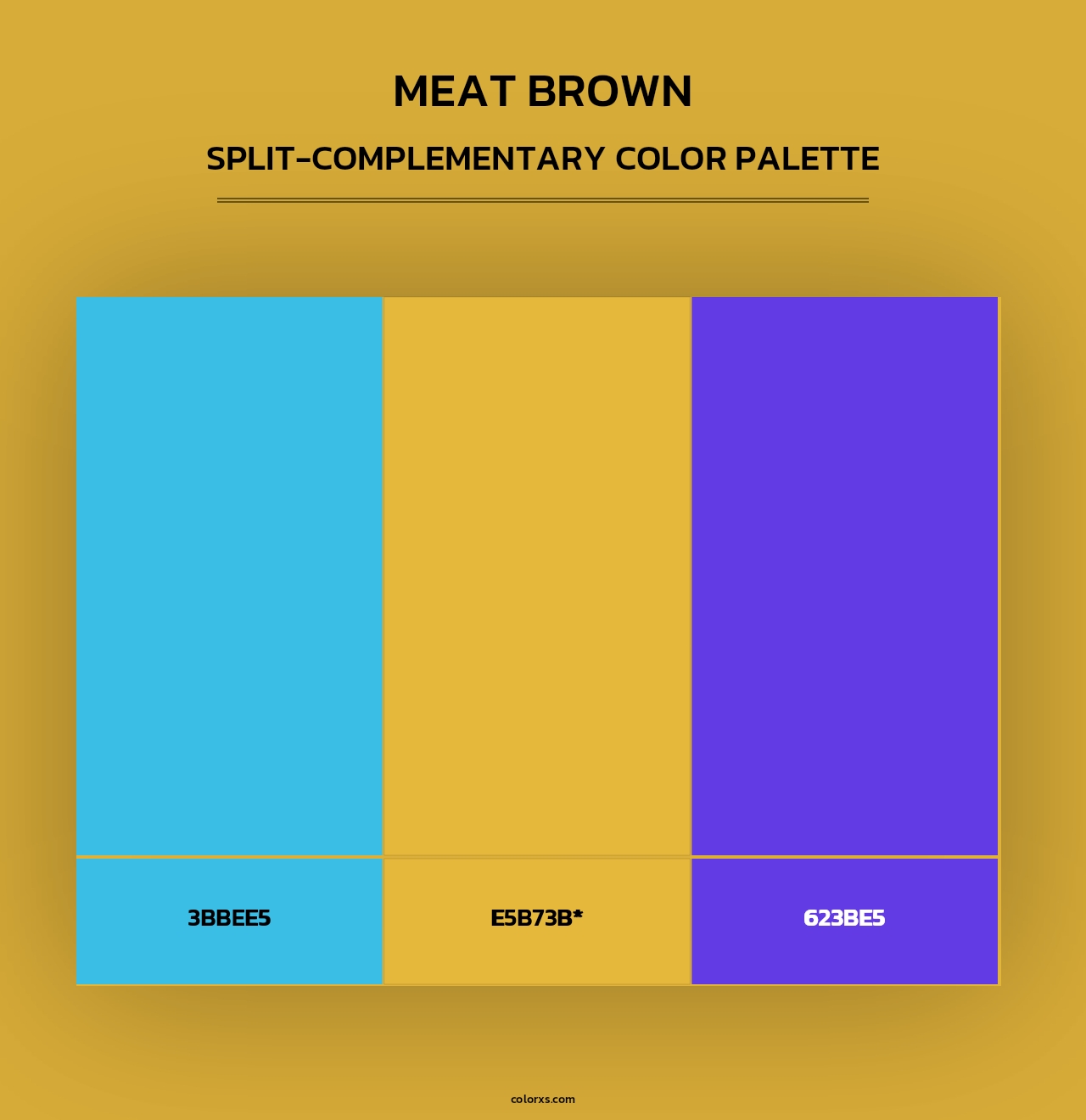 Meat brown - Split-Complementary Color Palette