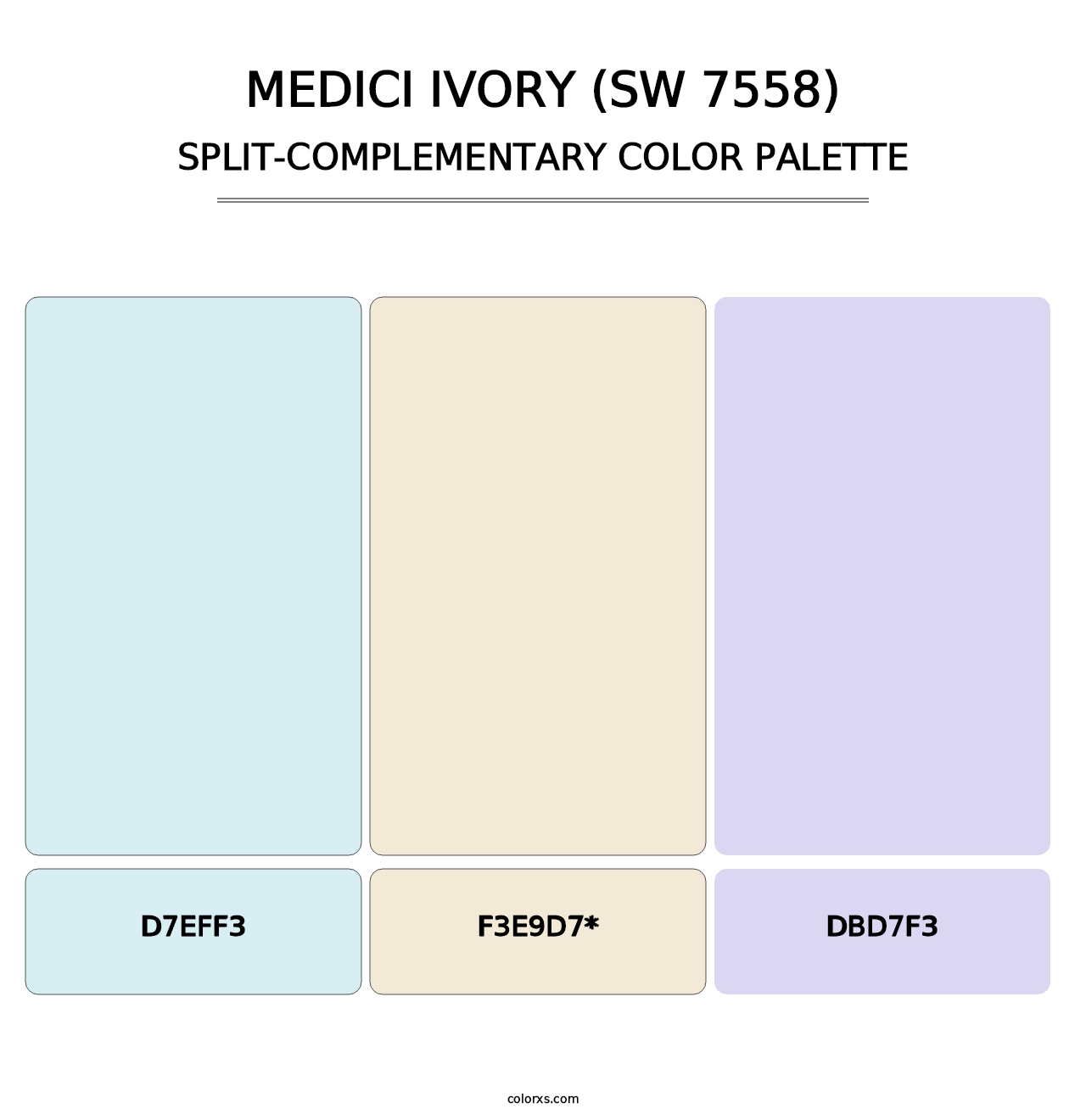 Medici Ivory (SW 7558) - Split-Complementary Color Palette