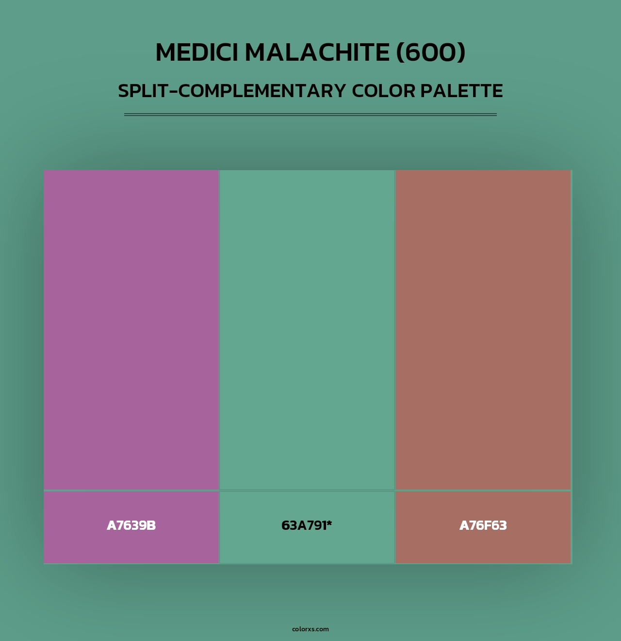 Medici Malachite (600) - Split-Complementary Color Palette
