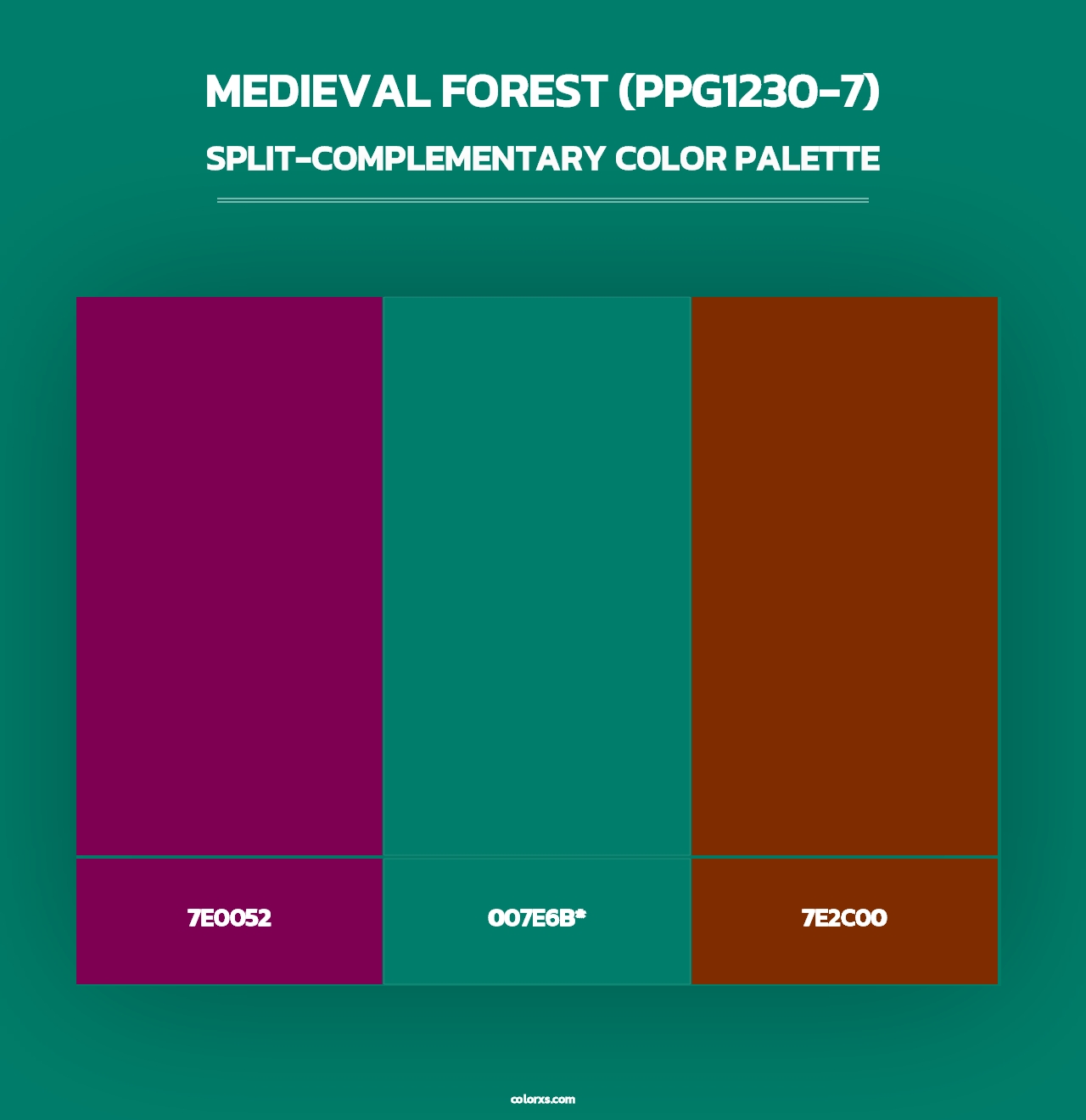 Medieval Forest (PPG1230-7) - Split-Complementary Color Palette