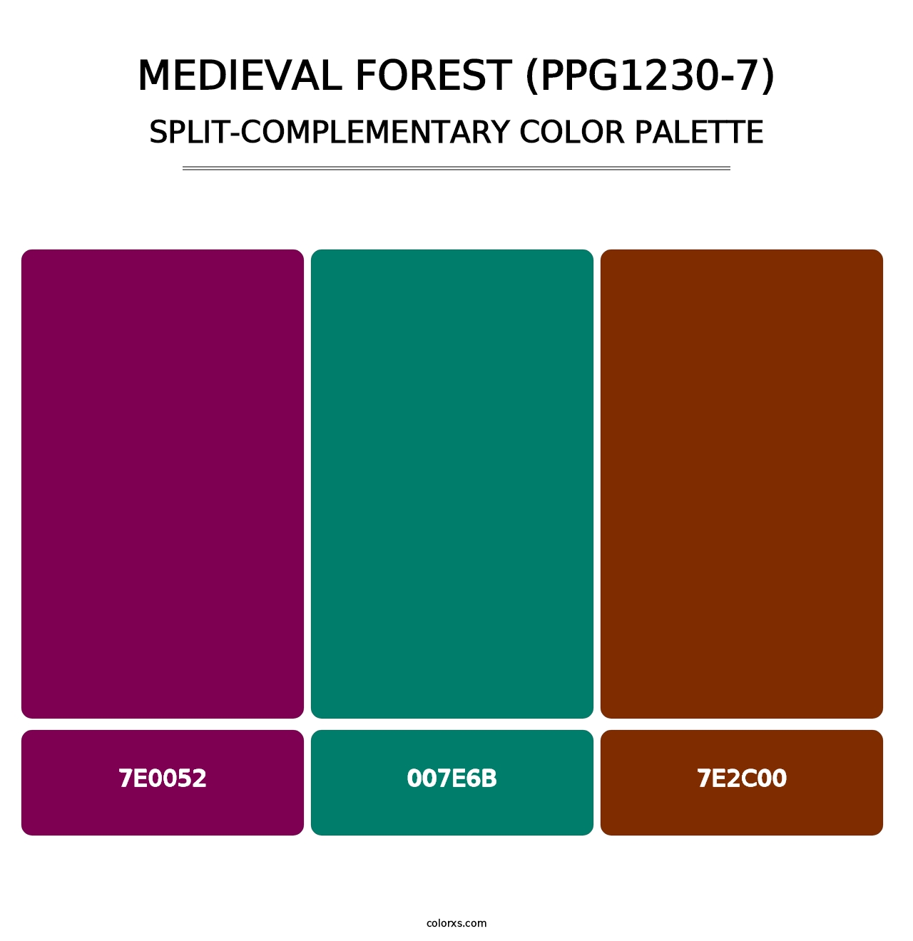 Medieval Forest (PPG1230-7) - Split-Complementary Color Palette