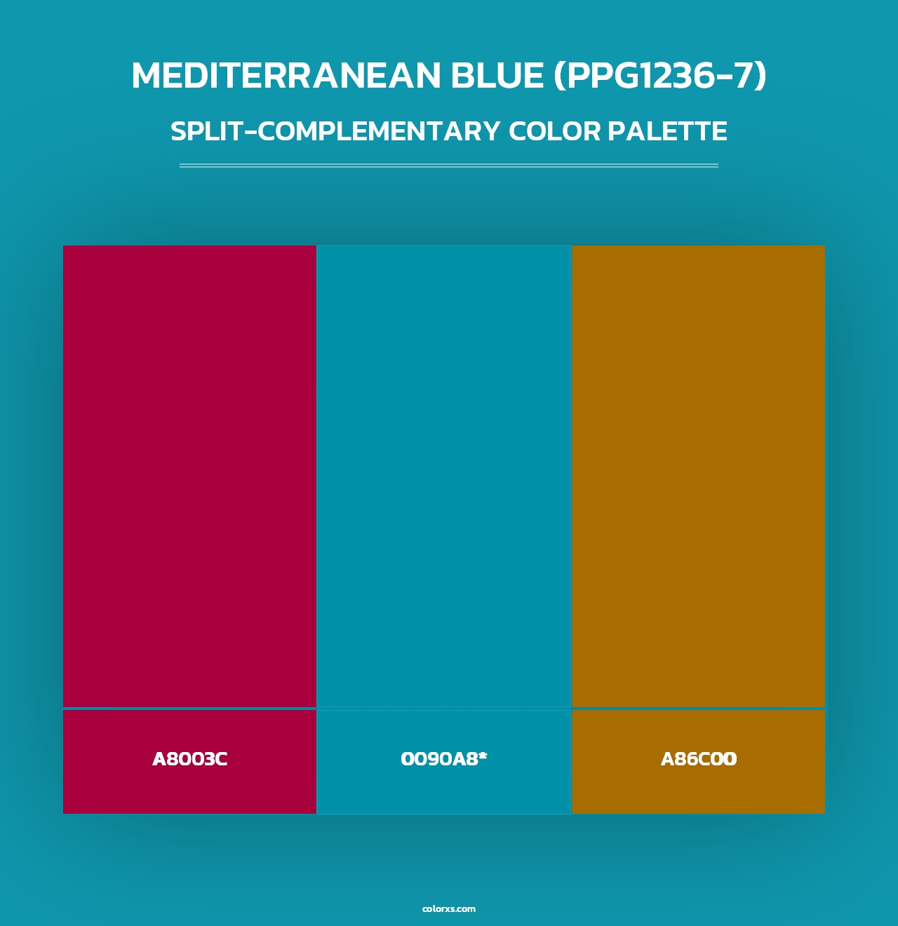 Mediterranean Blue (PPG1236-7) - Split-Complementary Color Palette