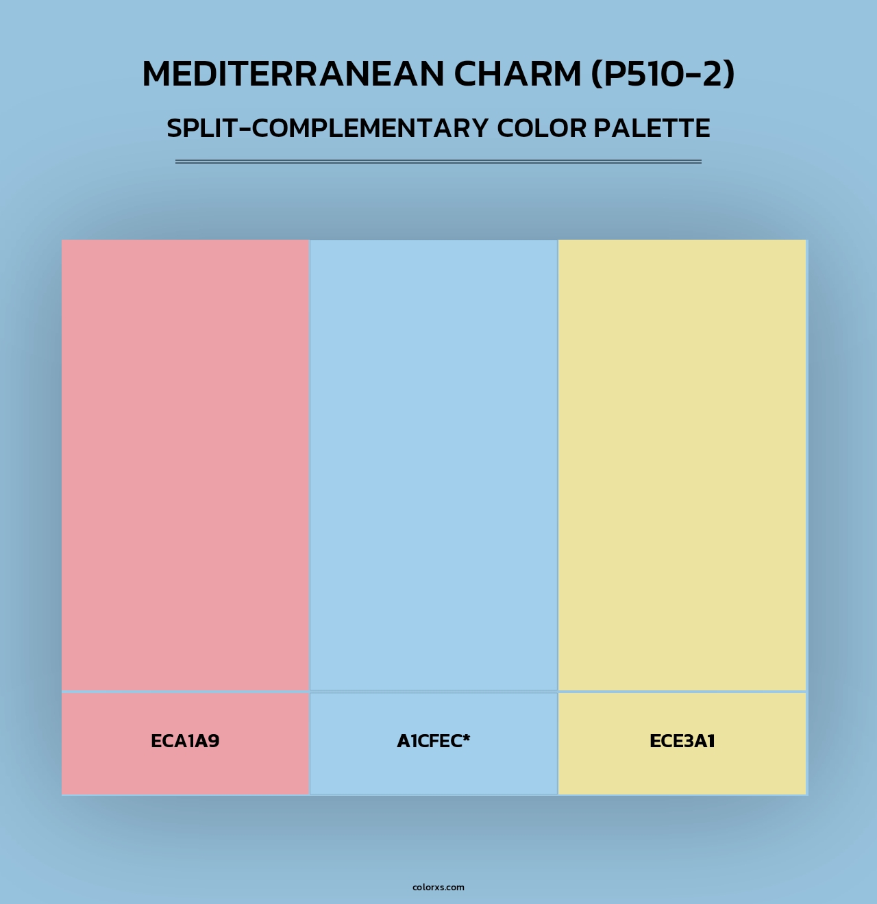 Mediterranean Charm (P510-2) - Split-Complementary Color Palette