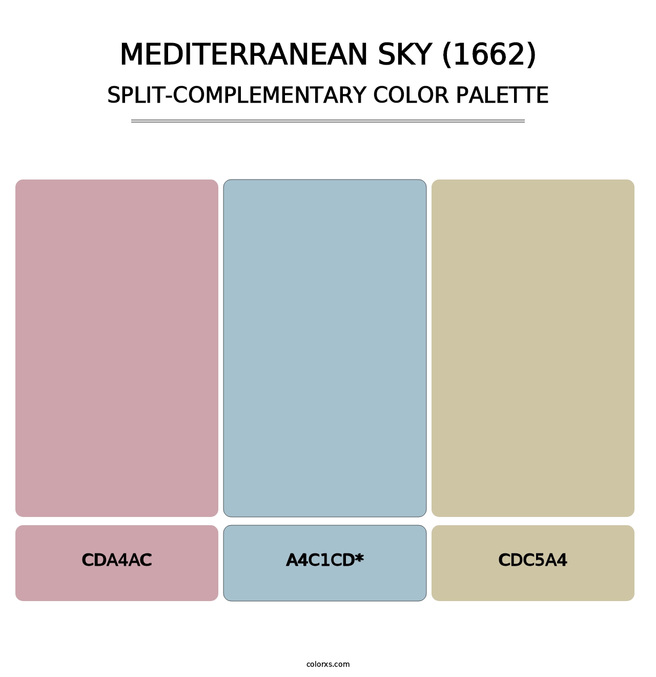 Mediterranean Sky (1662) - Split-Complementary Color Palette