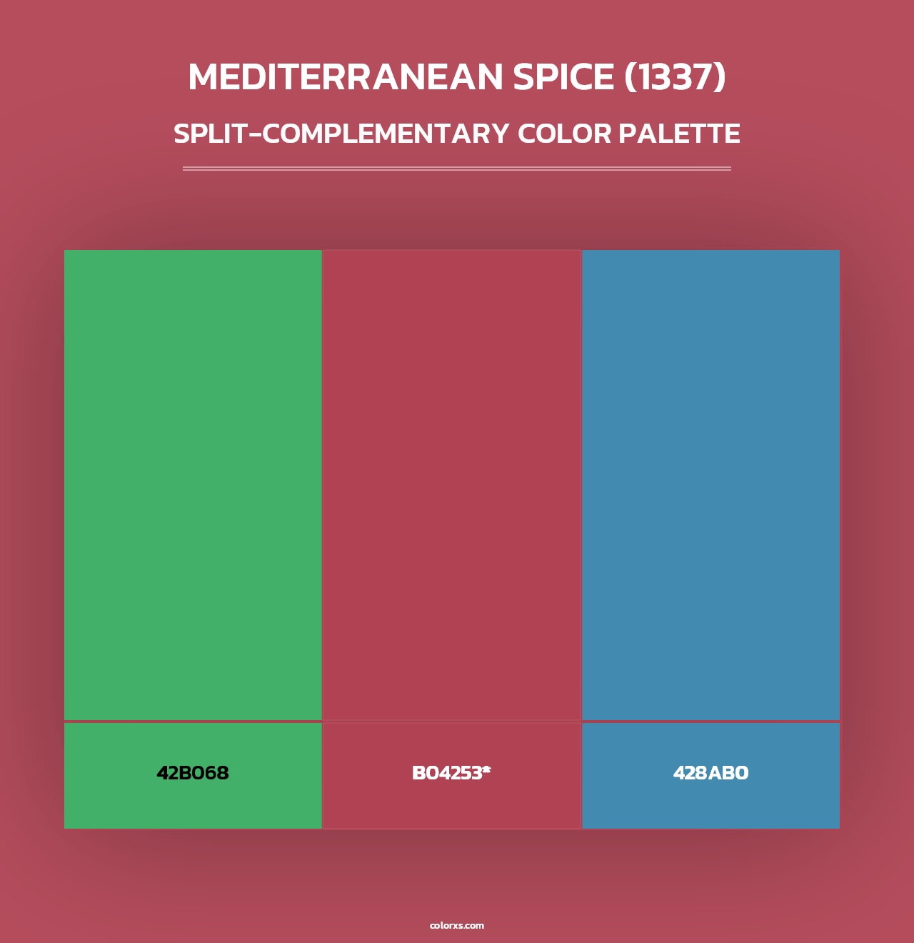 Mediterranean Spice (1337) - Split-Complementary Color Palette