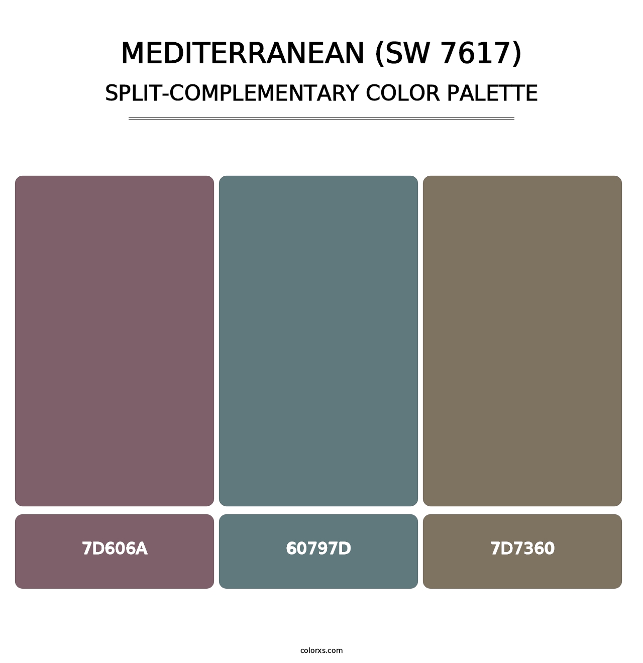 Mediterranean (SW 7617) - Split-Complementary Color Palette