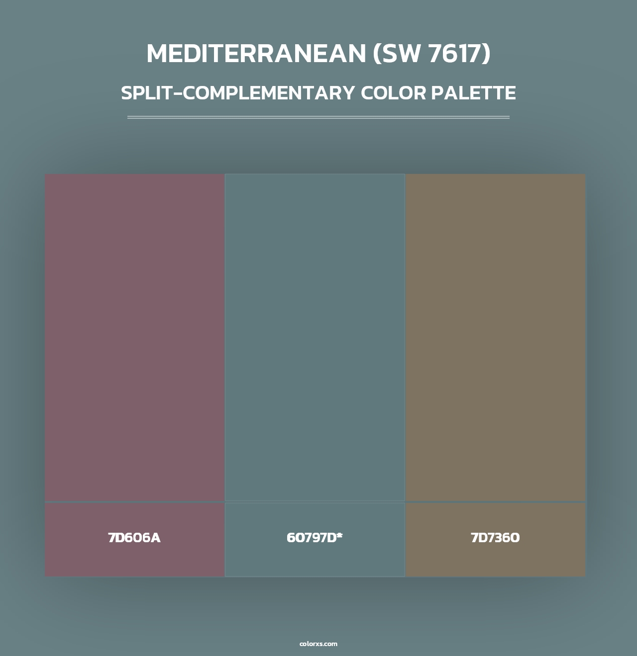 Mediterranean (SW 7617) - Split-Complementary Color Palette